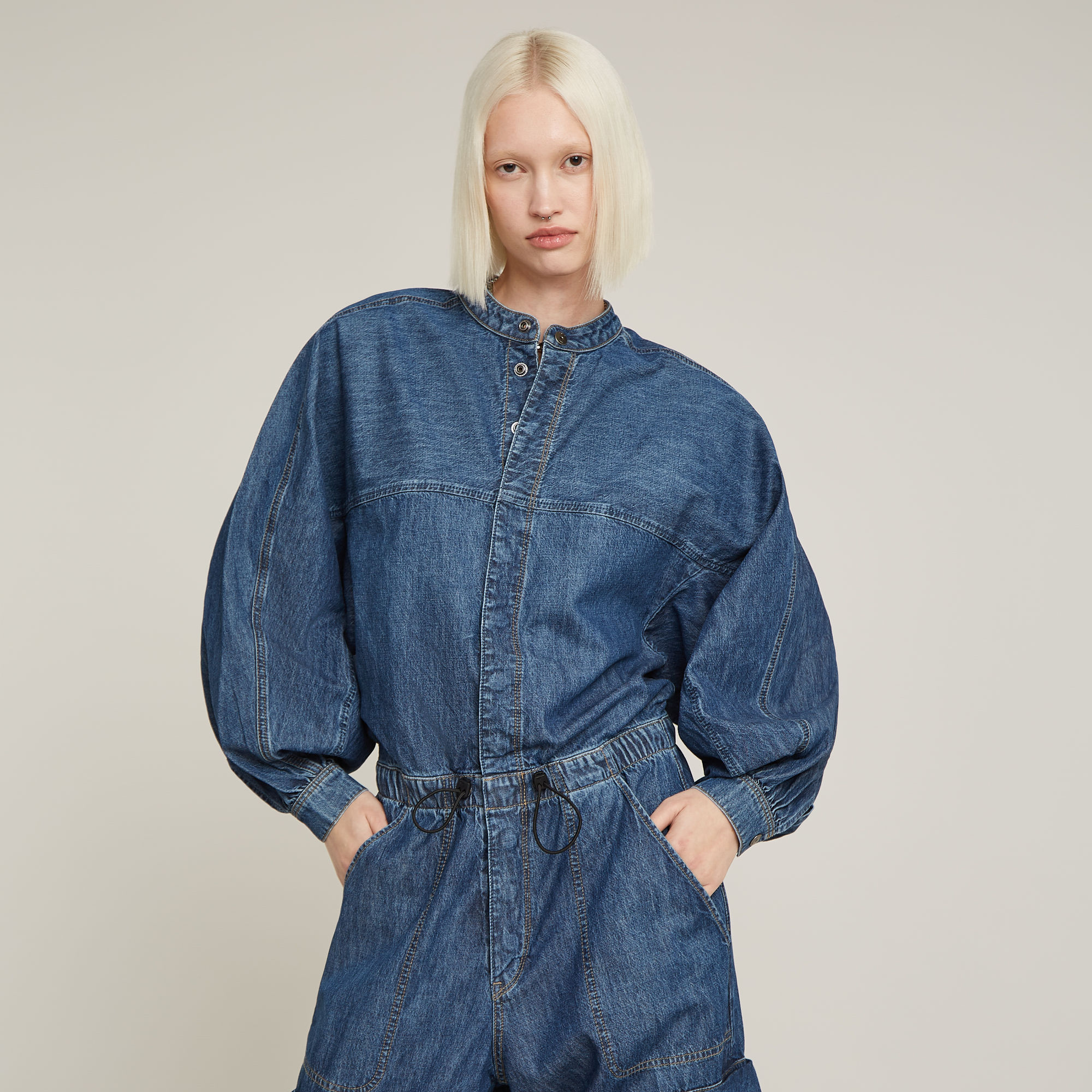 G-Star RAW Balloon Jumpsuit Midden blauw Dames