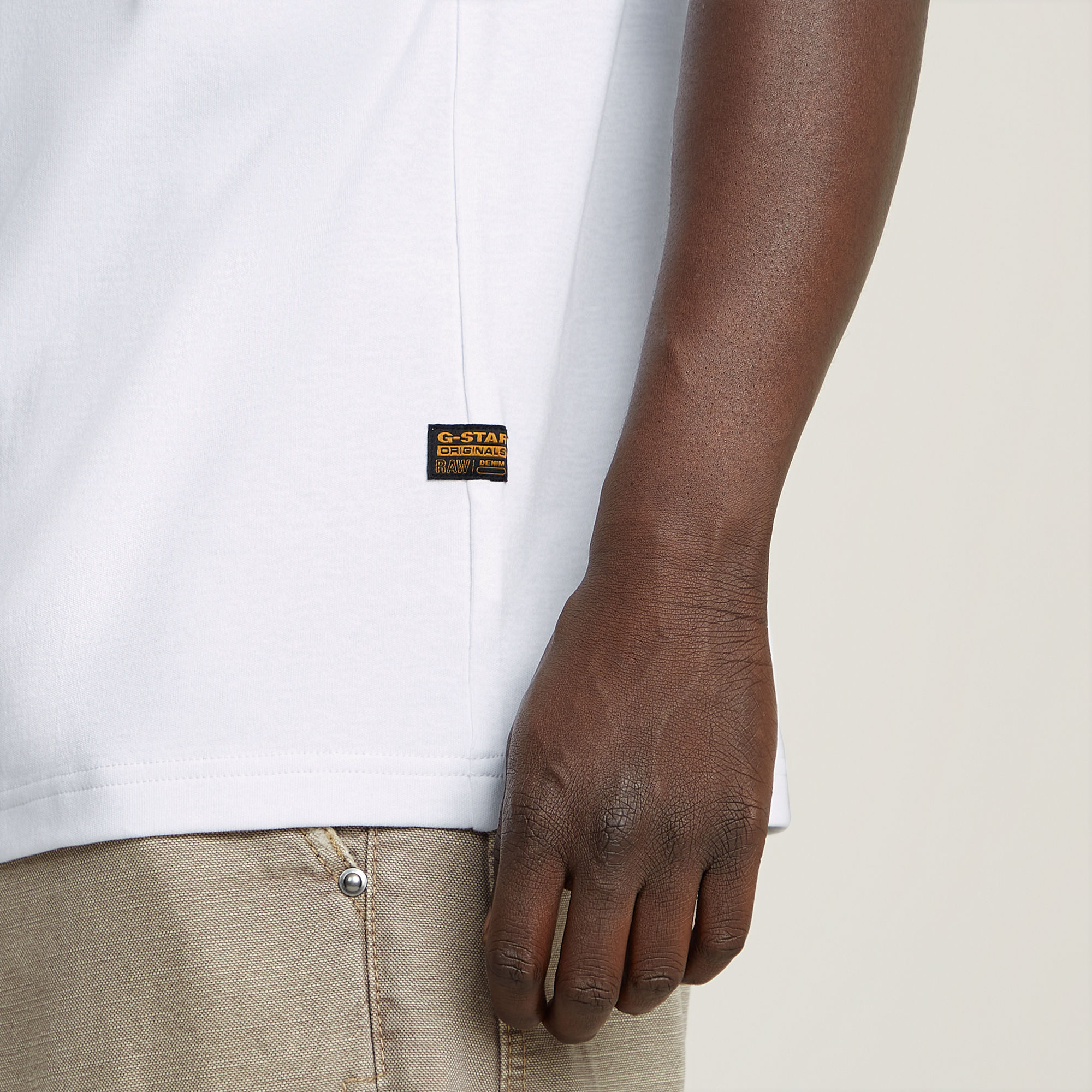 G-Star RAW Old Skool Logo T-Shirt Wit Heren