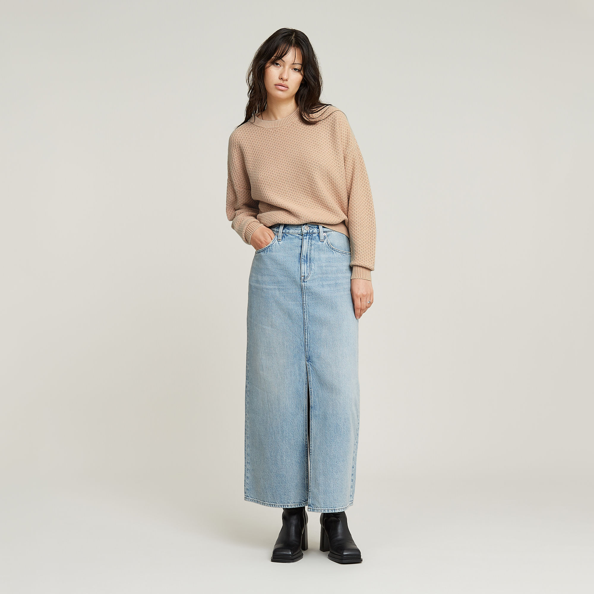 G-Star RAW Overdyed Structure Gebreide Trui Roze Dames