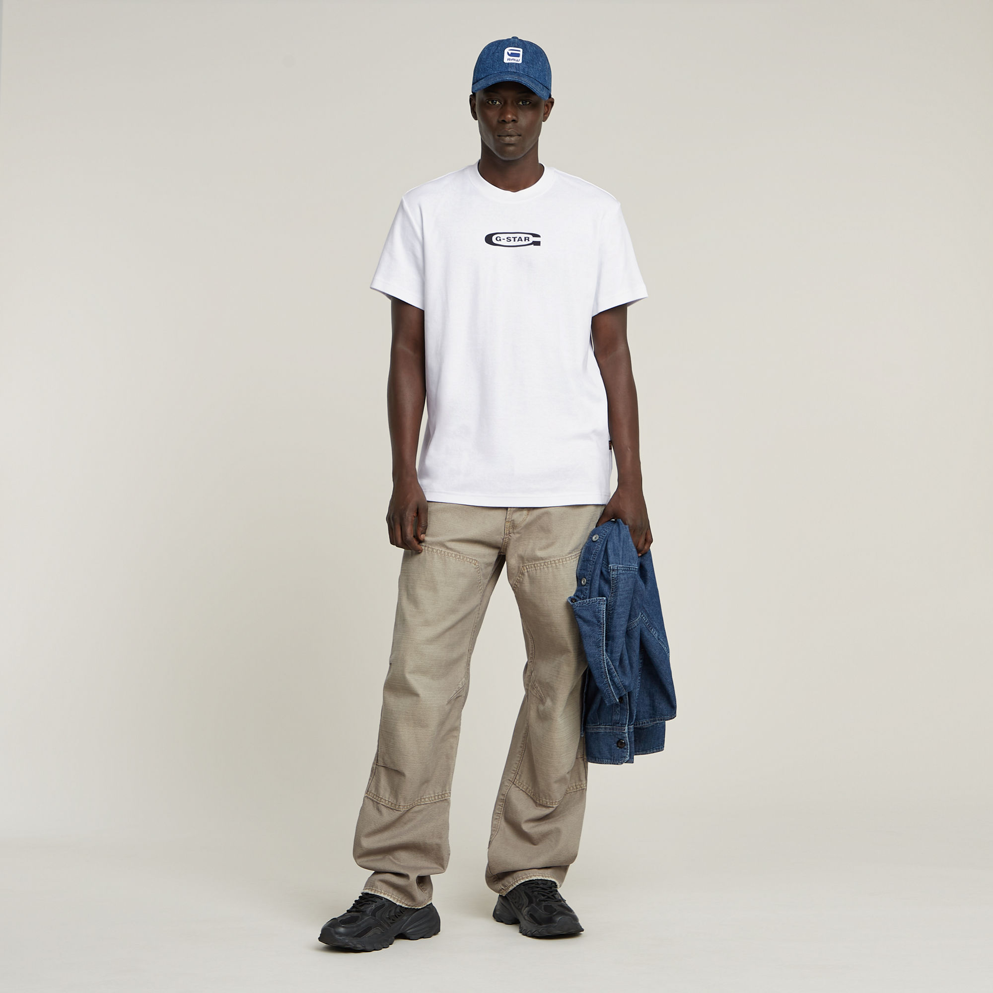 G-Star RAW Old Skool Logo T-Shirt Wit Heren