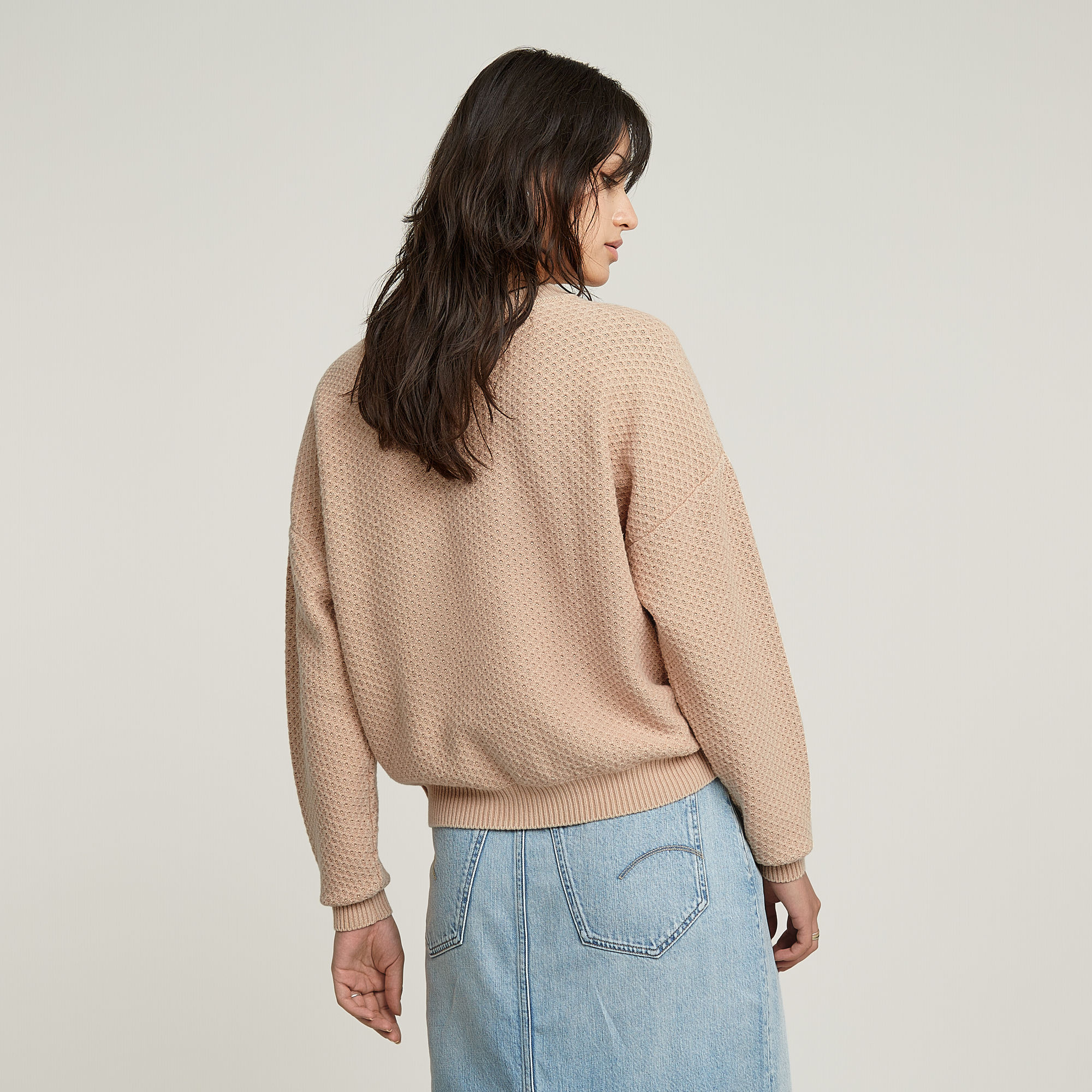 G-Star RAW Overdyed Structure Gebreide Trui Roze Dames