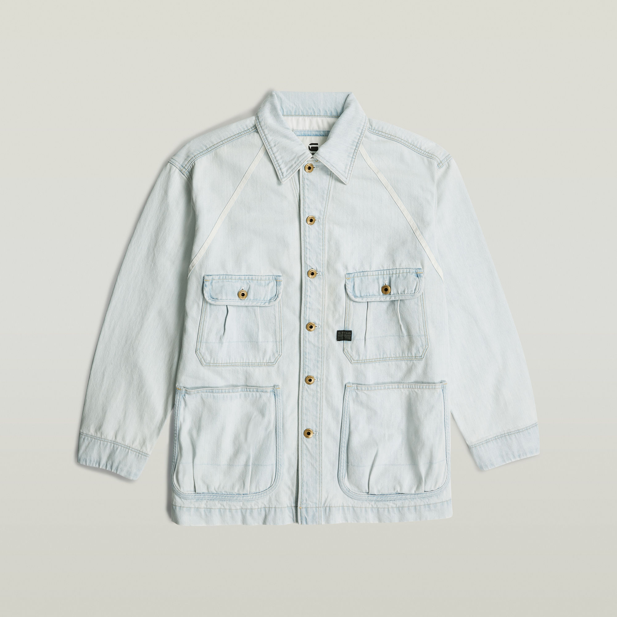 G-Star RAW Oversized Chore Jack Lichtblauw Heren