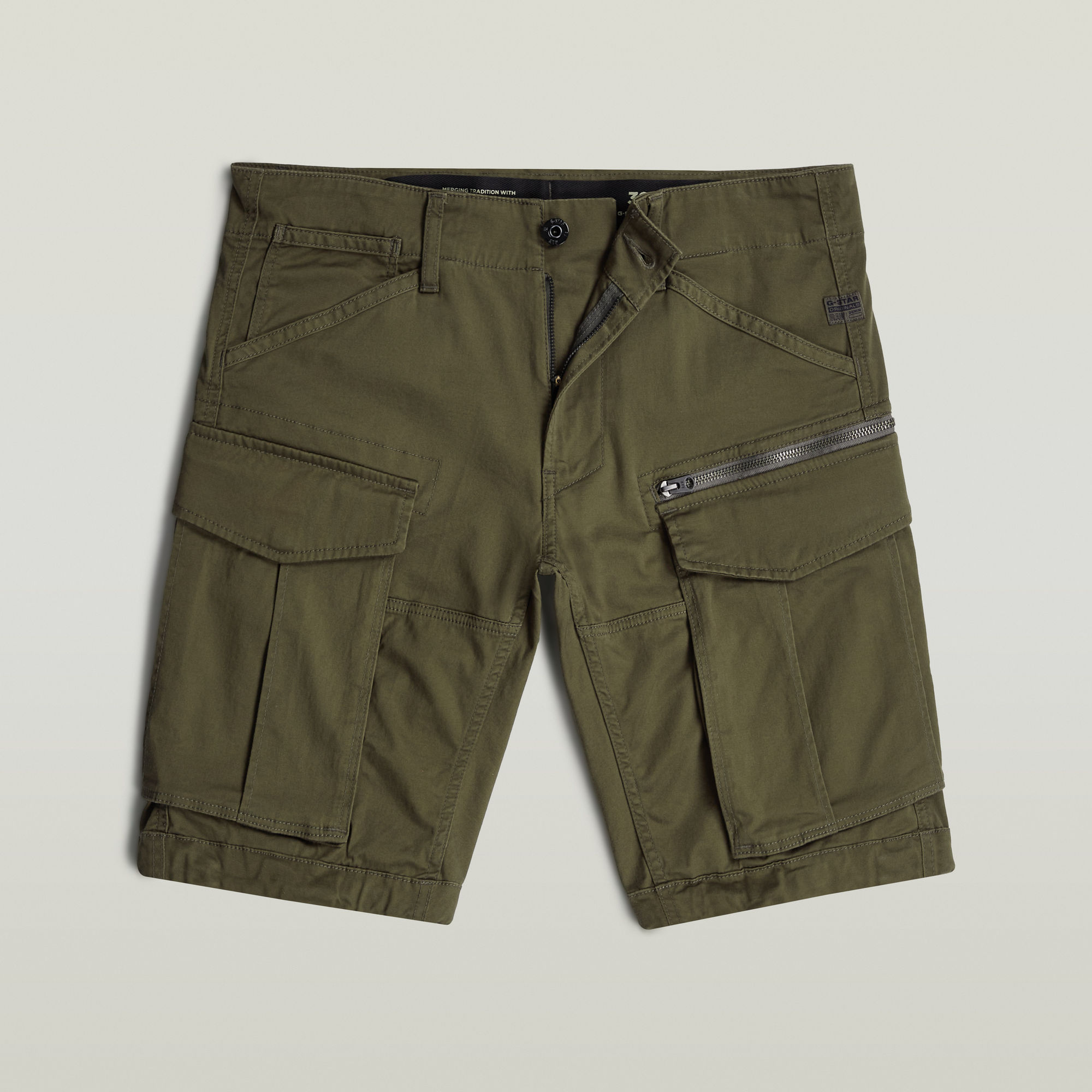 G-Star RAW Rovic Zip Regular Short Grijs Heren