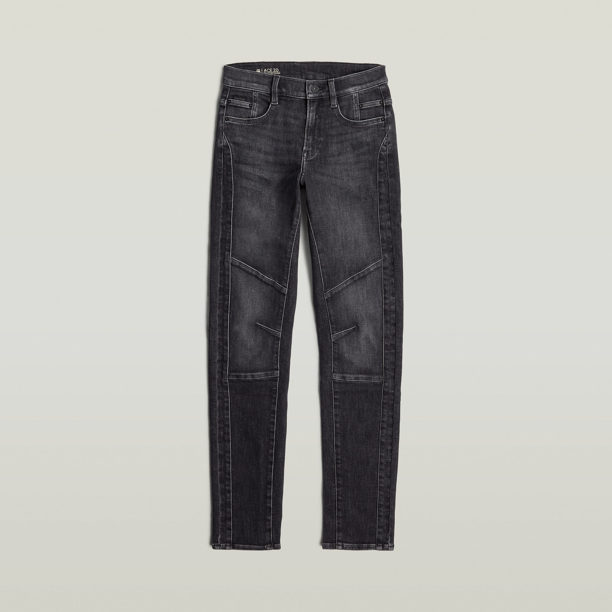 G-Star RAW Ace 2.0 Biker Slim Straight Jeans Grijs Dames
