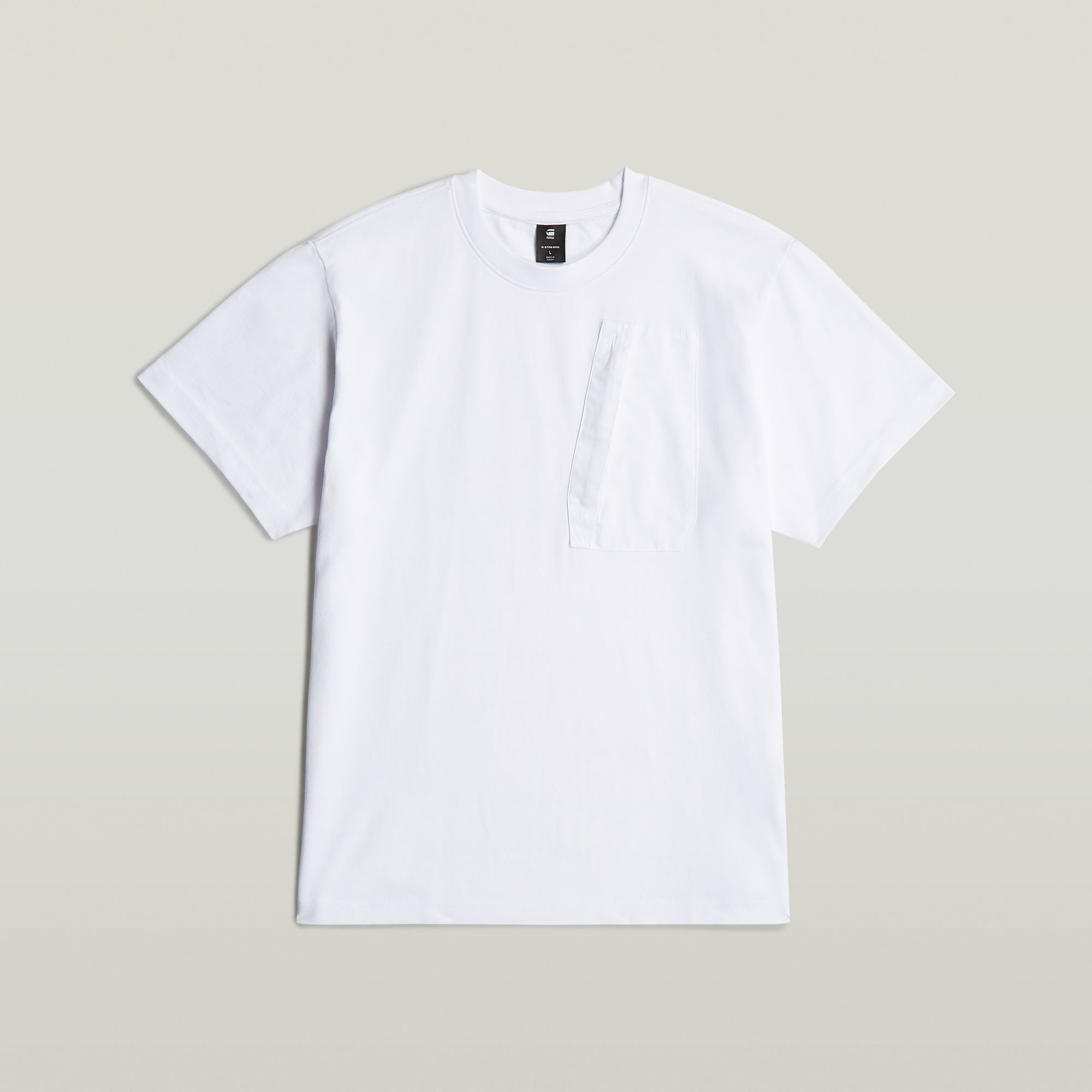 G-Star RAW Outdoor Woven Pocket Loose T-Shirt Wit Heren