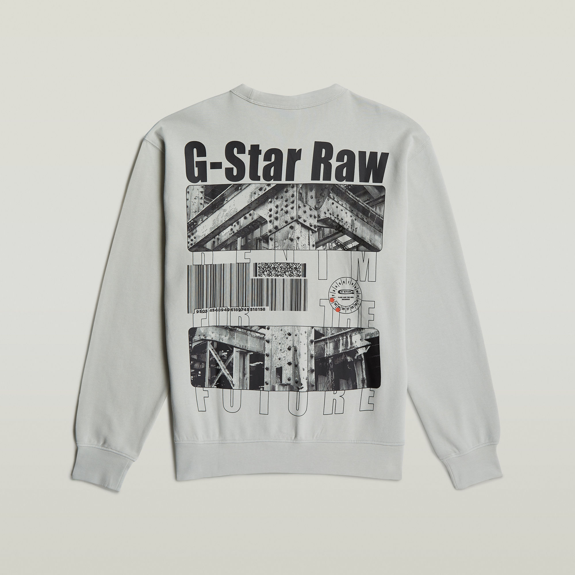 G-Star RAW Substance Back Graphic Relaxed Sweater Grijs Heren