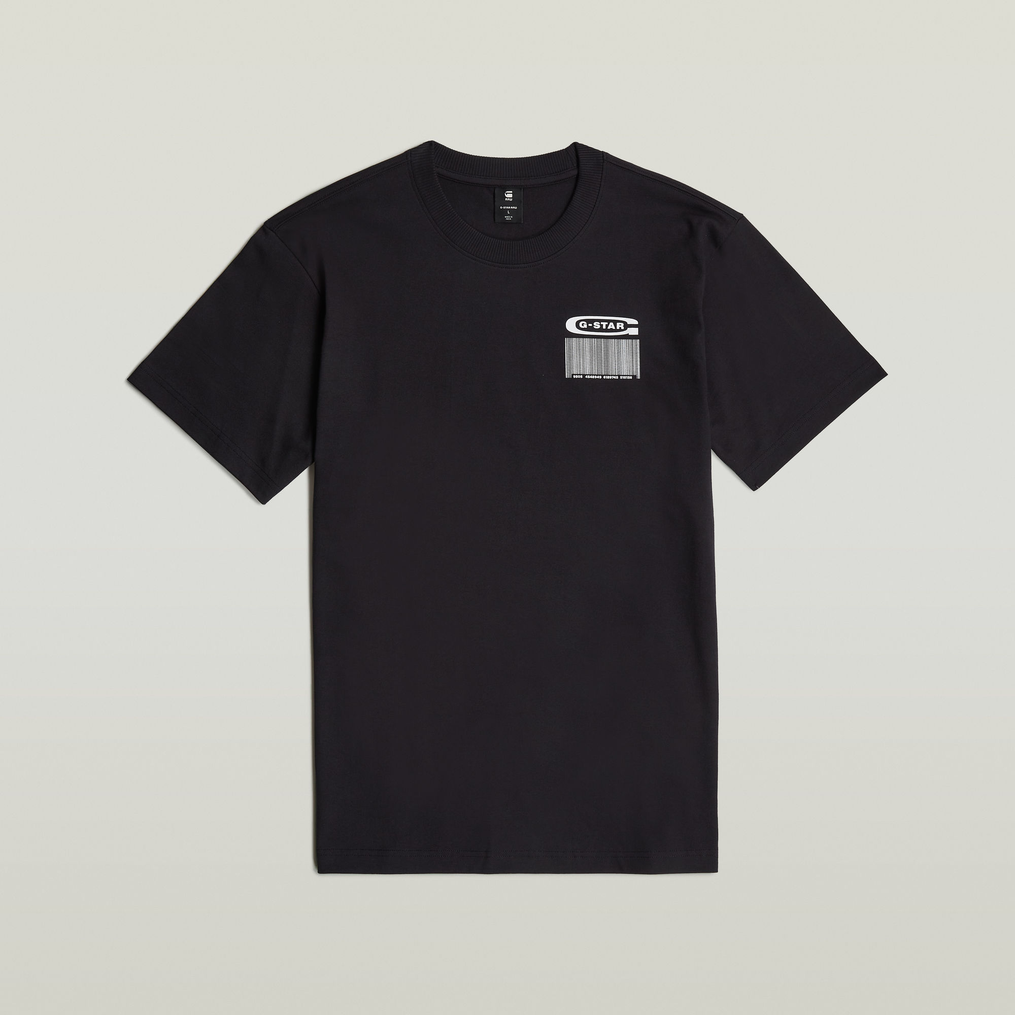 G-Star RAW Barcode Back Graphic Loose T-Shirt Zwart Heren