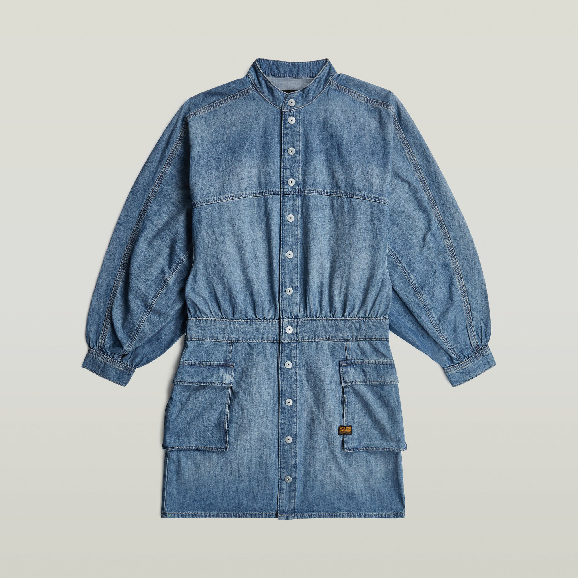 G-Star RAW Macro Balloon Jurk Midden blauw Dames