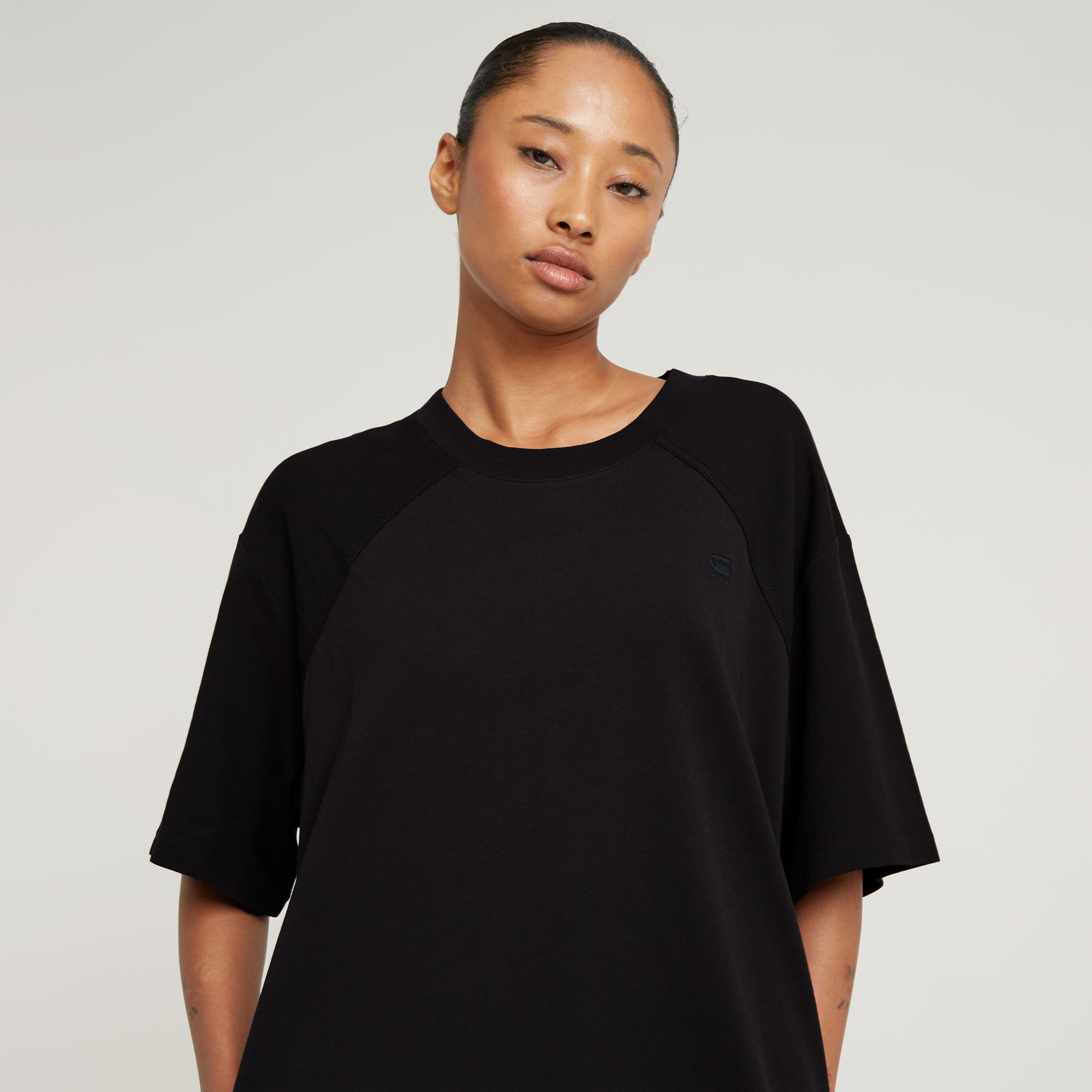 G-Star RAW Saddle Sleeve Loose T-Shirt Jurk Zwart Dames