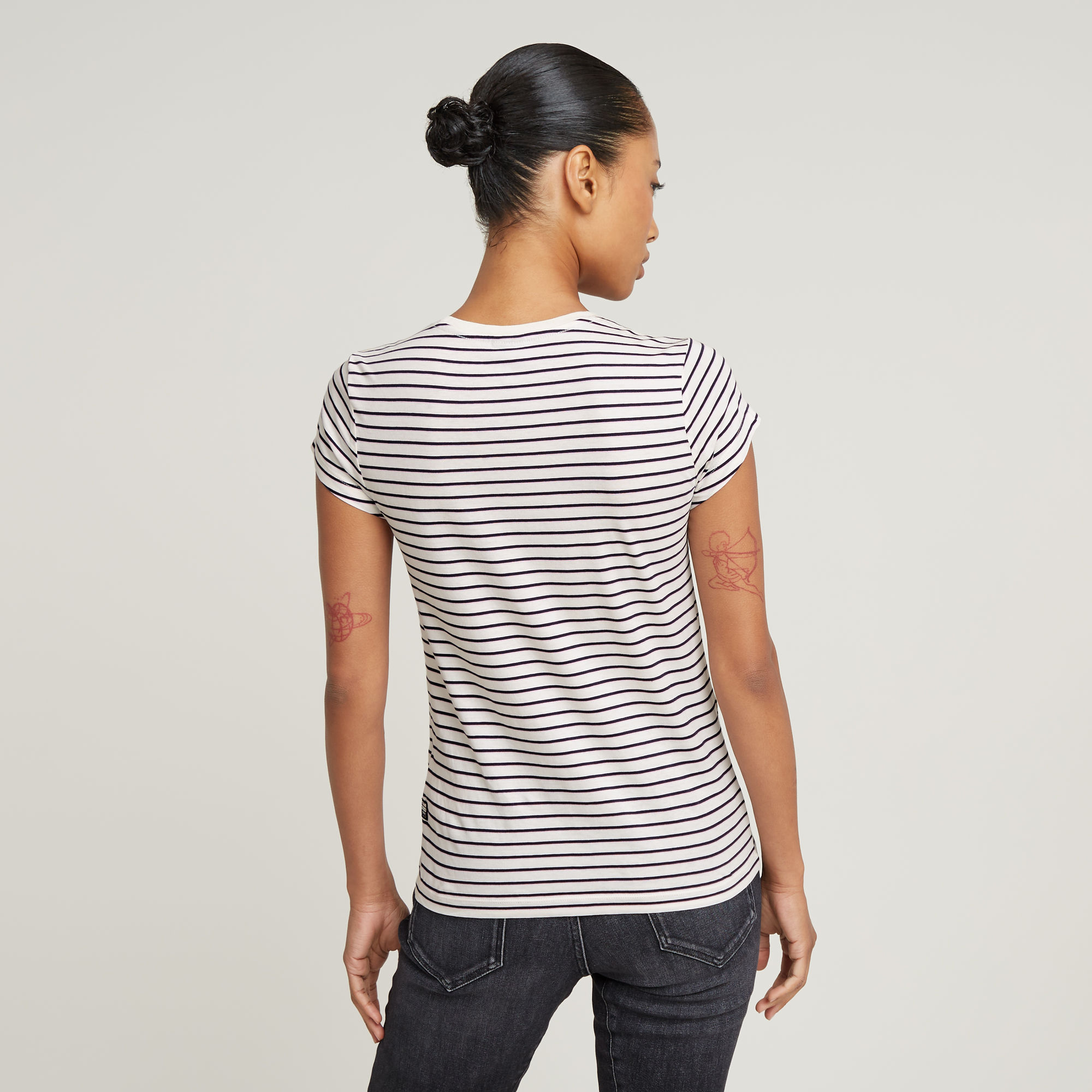 G-Star RAW Stripe Eyben Slim V-Hals Top 2.0 Meerkleurig Dames