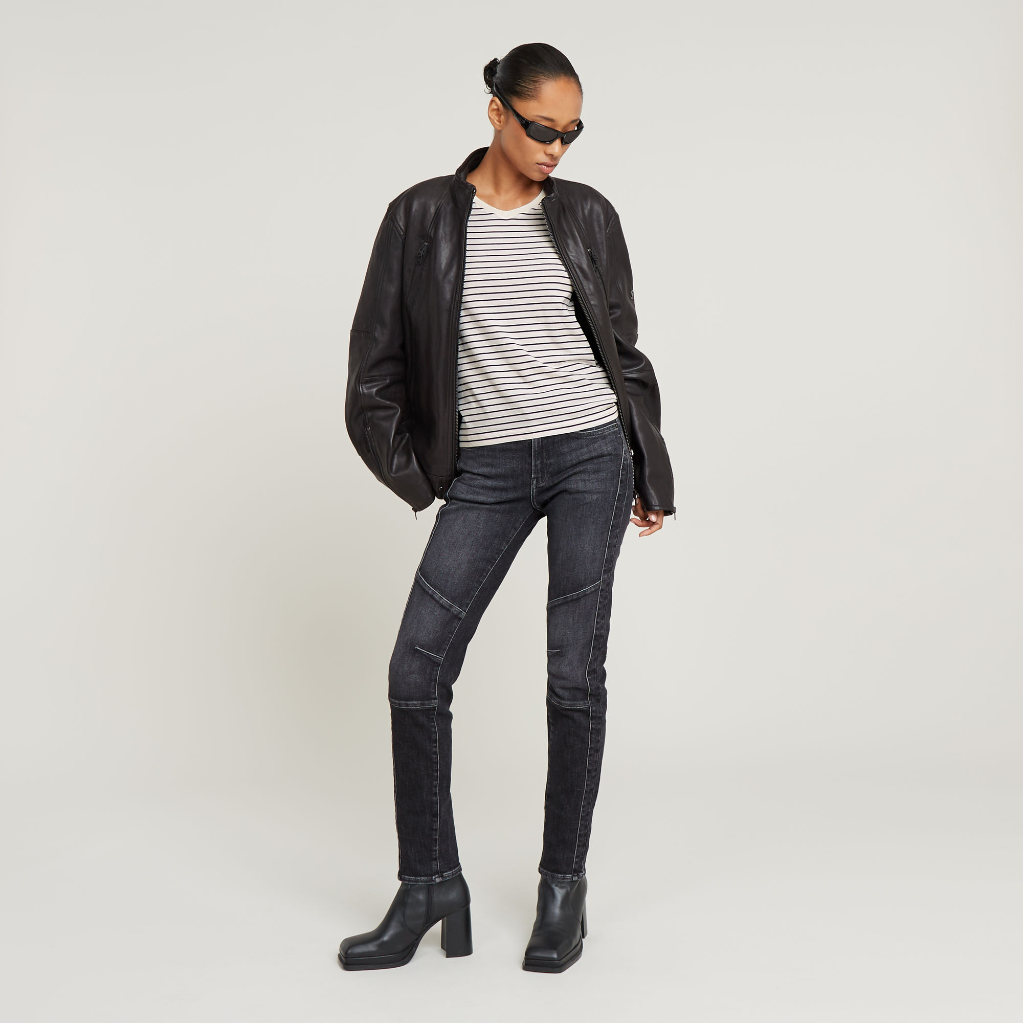 G-Star RAW Stripe Eyben Slim V-Hals Top 2.0 Meerkleurig Dames