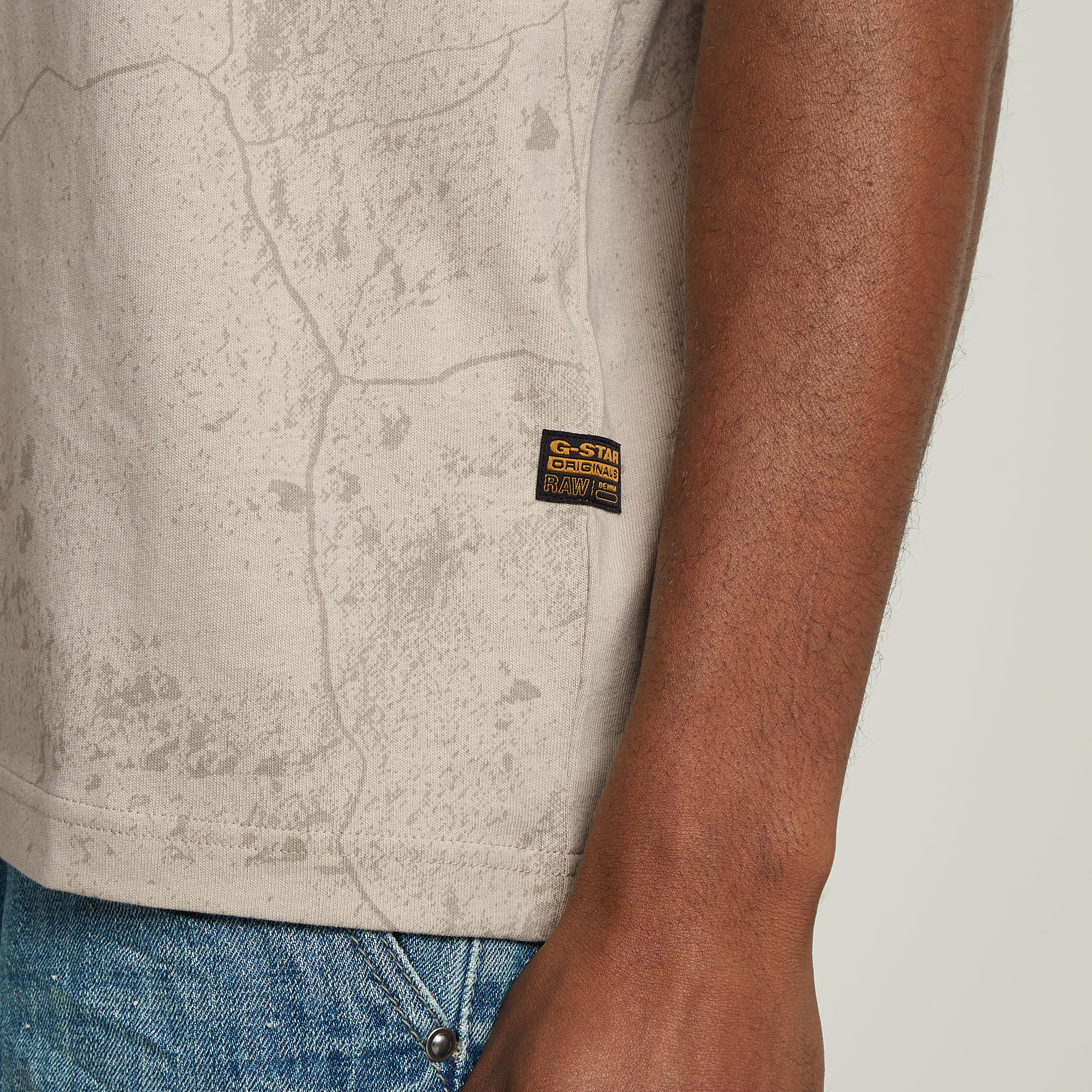 G-Star RAW Wash Allover T-Shirt Meerkleurig Heren