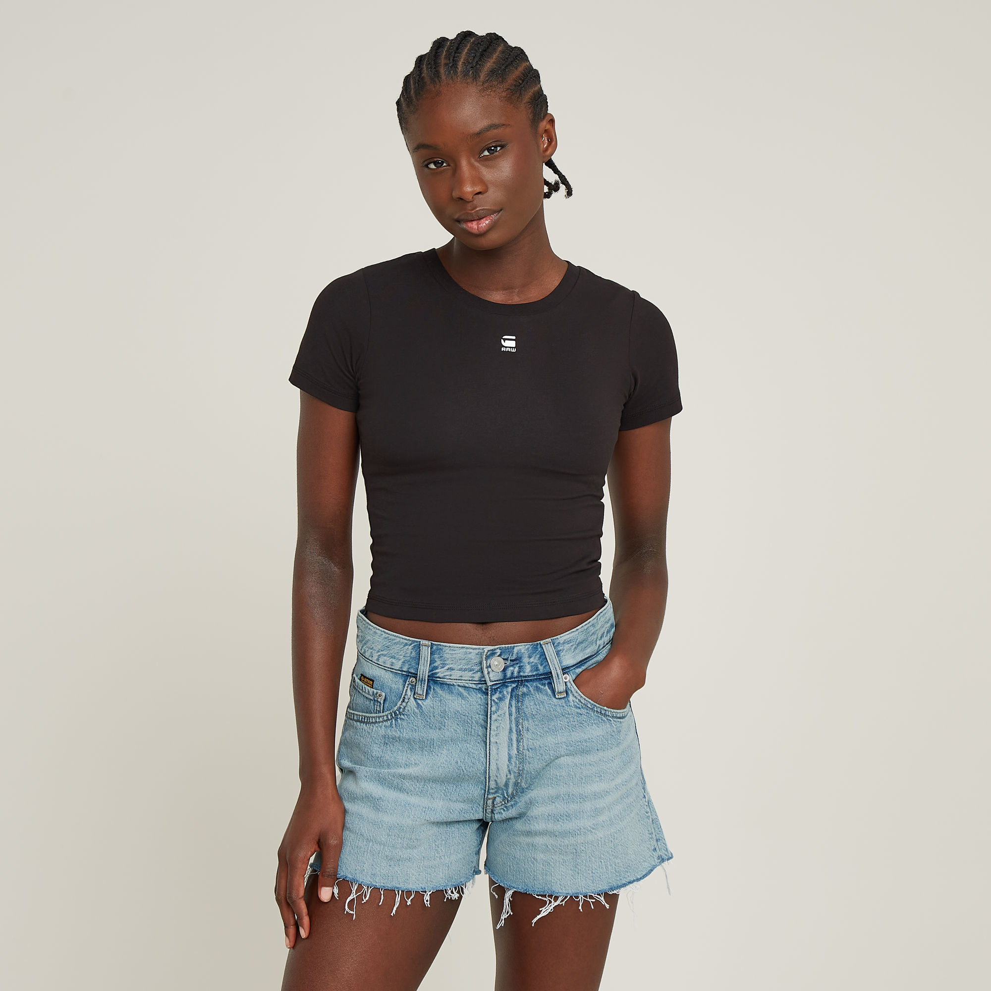 

Cropped Mini Slim Top - Black - Women