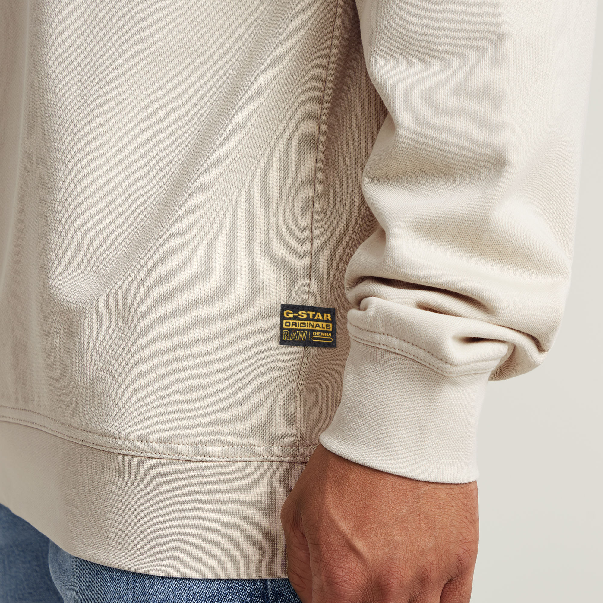 G-Star RAW G-Script Logo Sweater Wit Heren