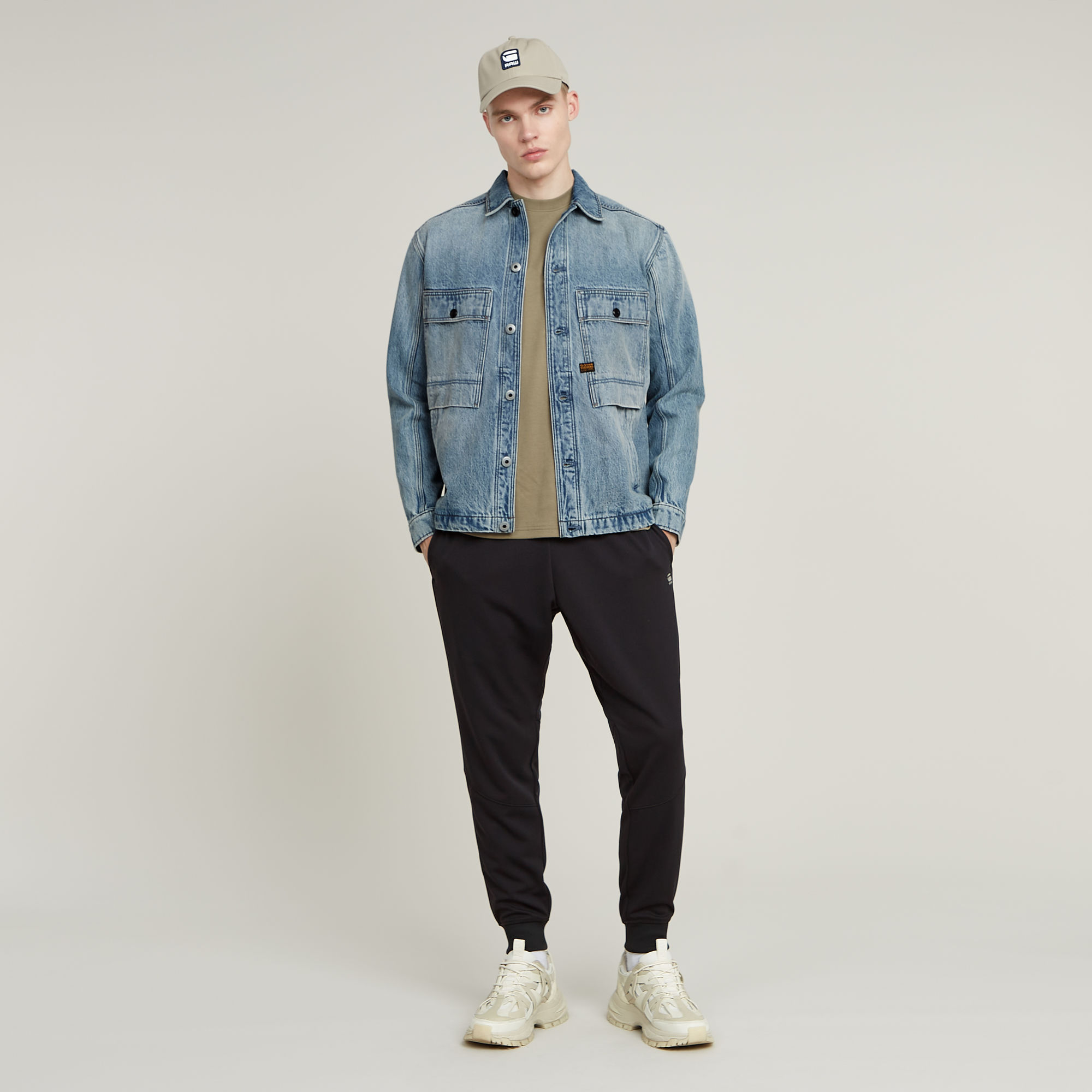 G-Star RAW Mosa Overshirt Lichtblauw Heren