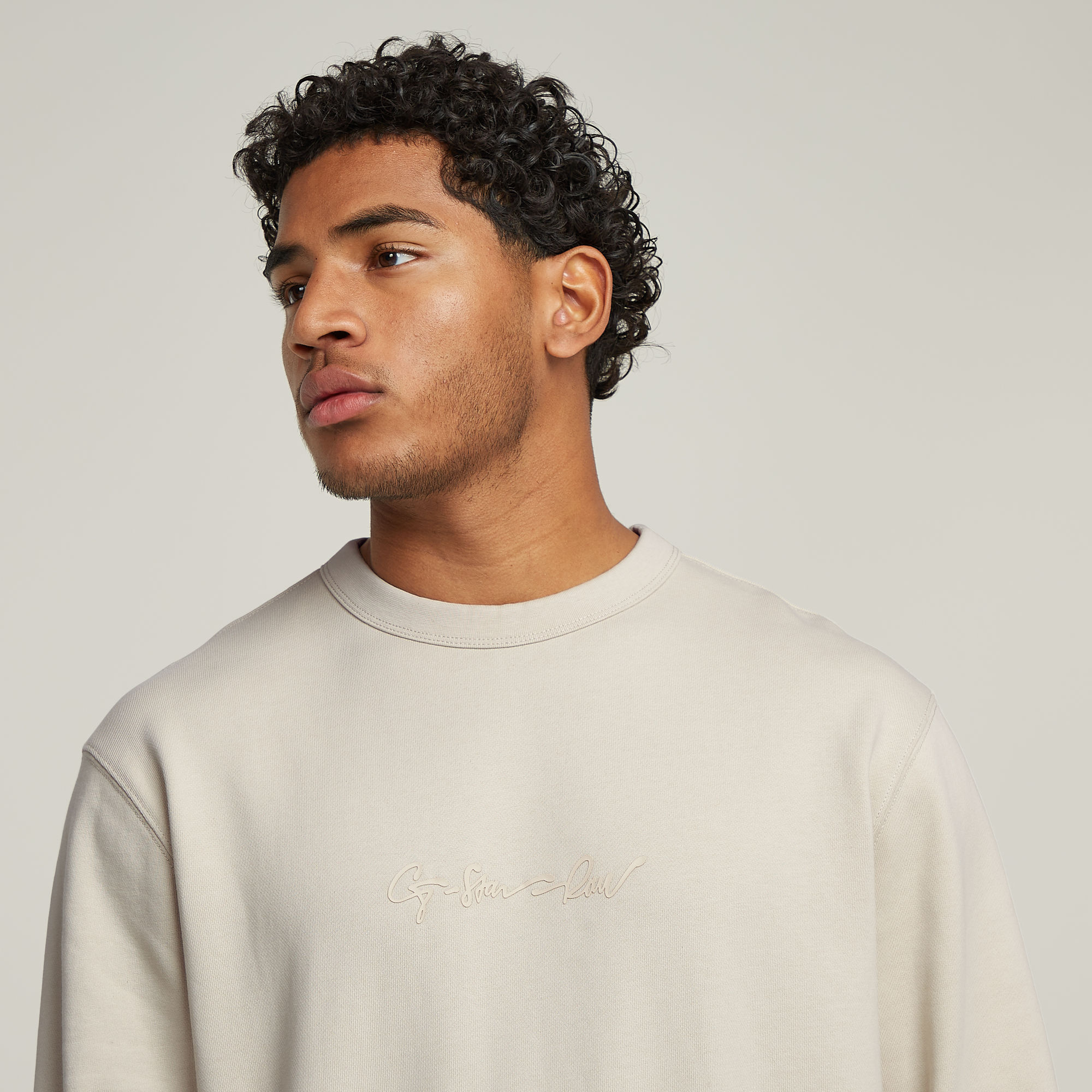 G-Star RAW G-Script Logo Sweater Wit Heren