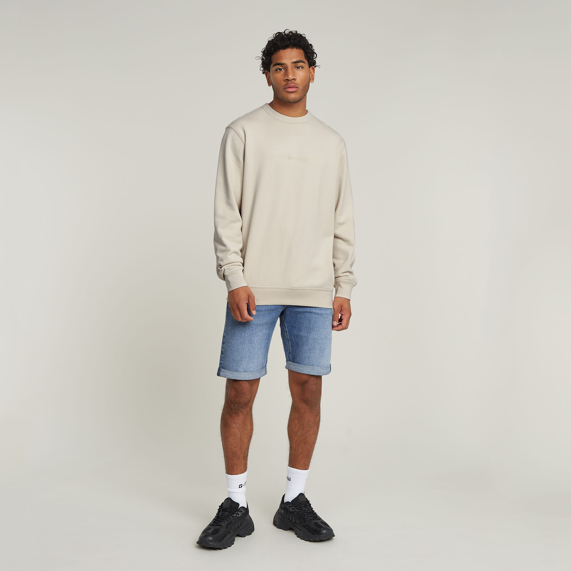 G-Star RAW G-Script Logo Sweater Wit Heren