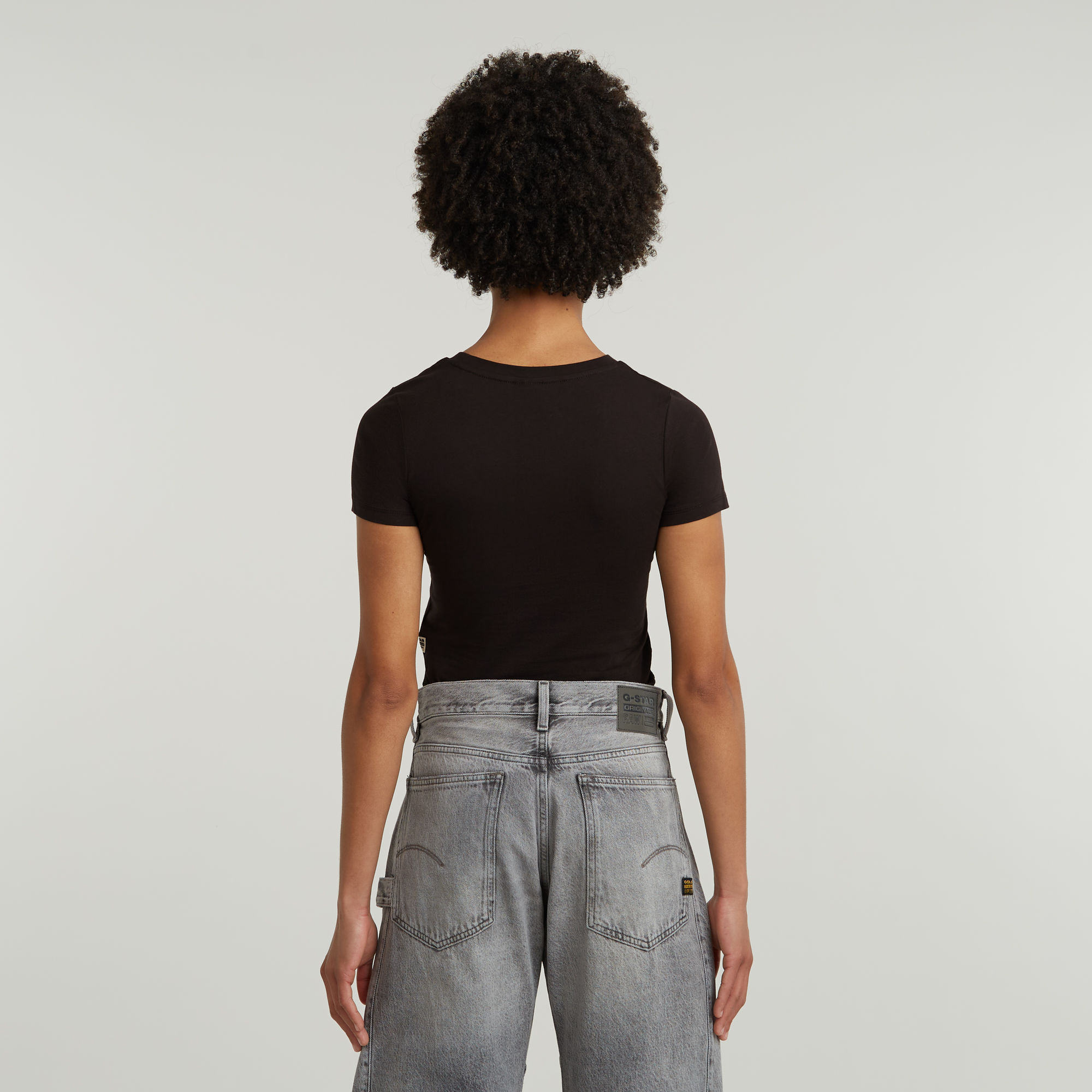 G-Star RAW Cropped Mini Slim Top Zwart Dames