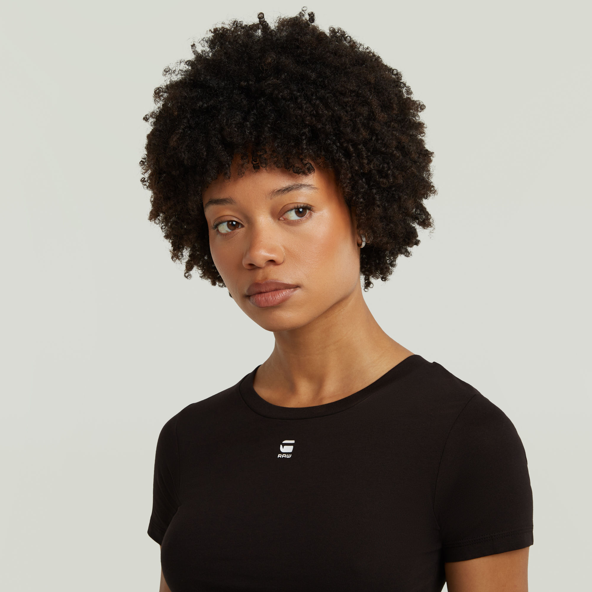 G-Star RAW Cropped Mini Slim Top Zwart Dames