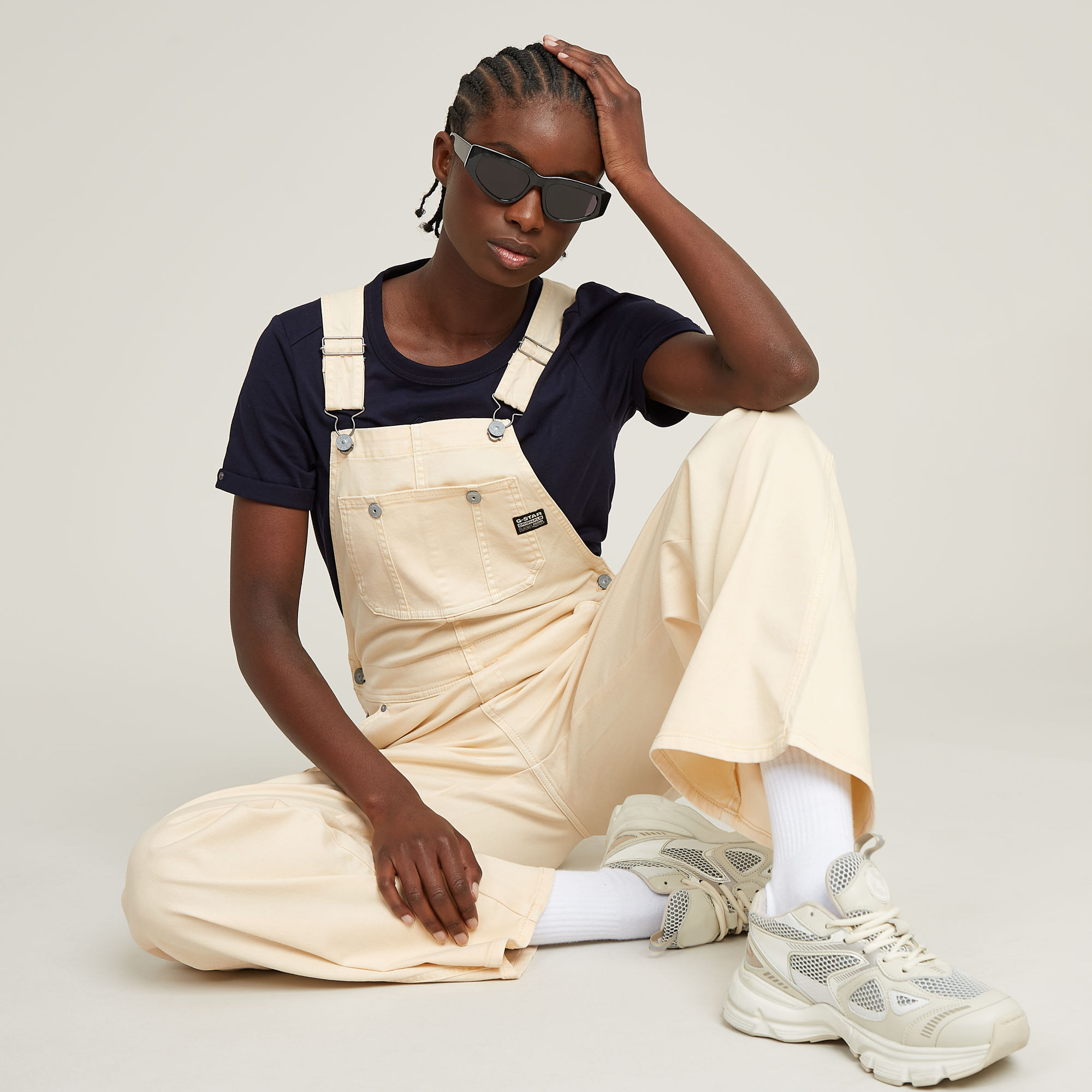G-Star RAW Straight Tuinbroek Roze Dames
