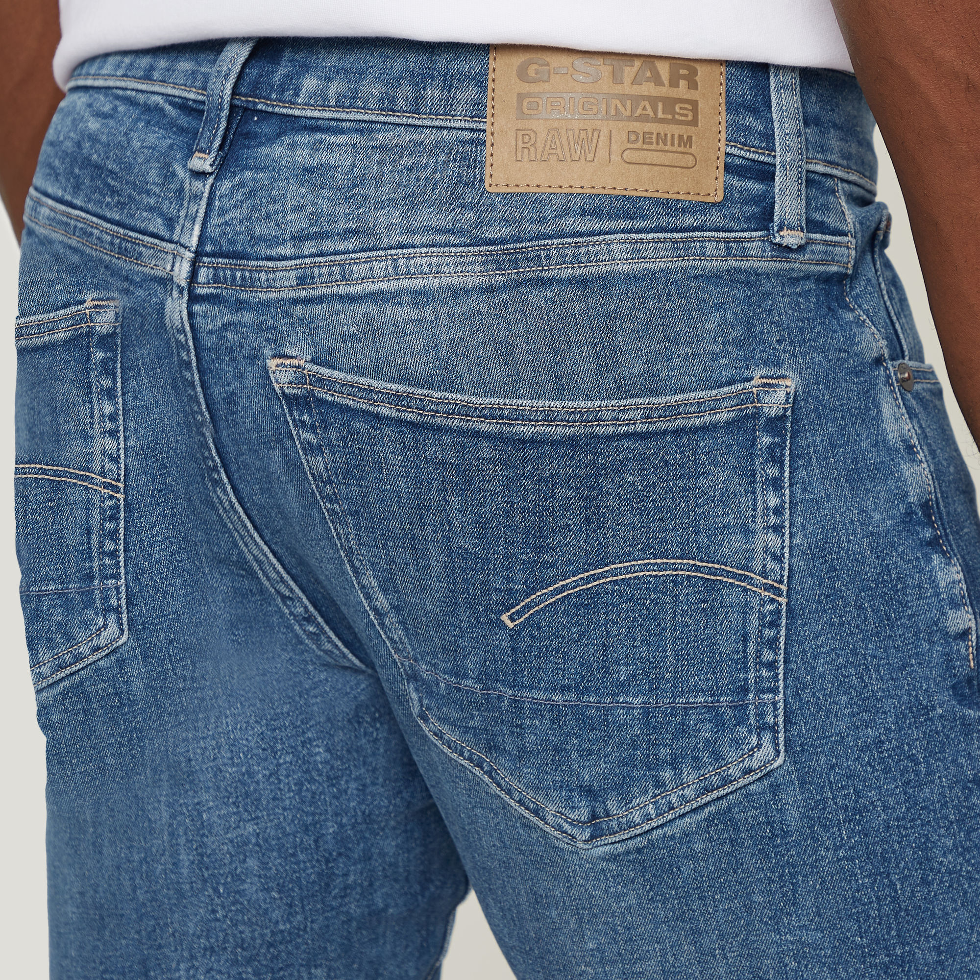 G-Star RAW 3301 Slim Denim Short Midden blauw Heren