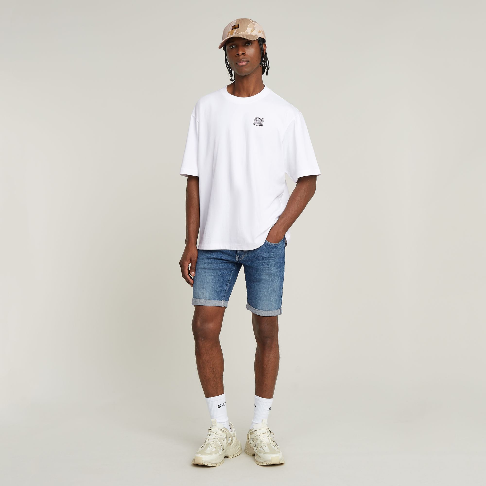 G-Star RAW 3301 Slim Denim Short Midden blauw Heren