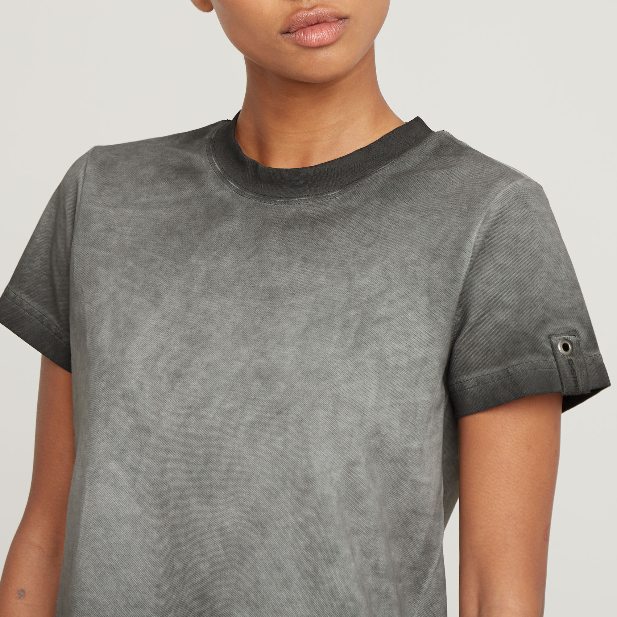 G-Star RAW Overdyed Micro Boxy Top Zwart Dames