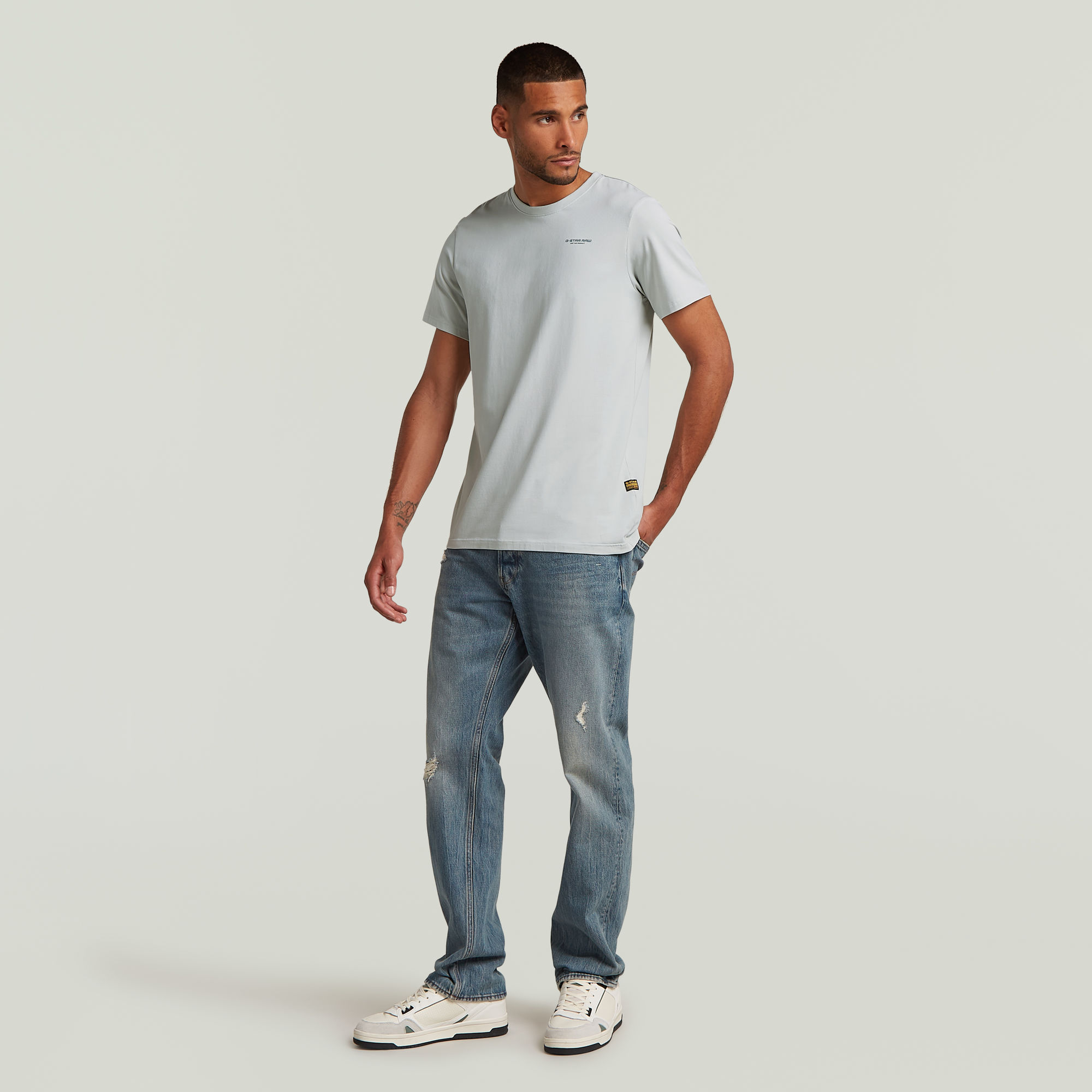 G-Star RAW Slim Base T-Shirt Grijs Heren