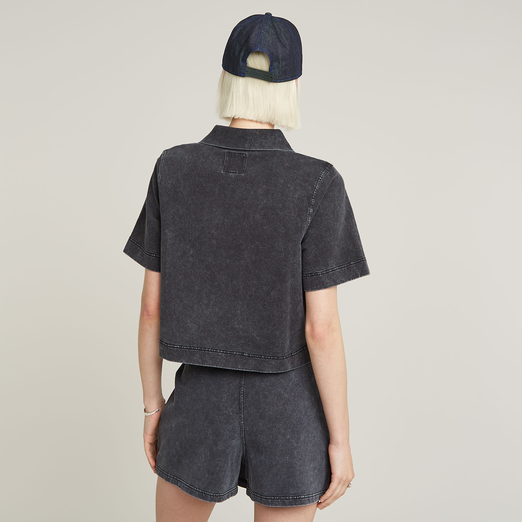 G-Star RAW Overdyed Polo Sweater Zwart Dames