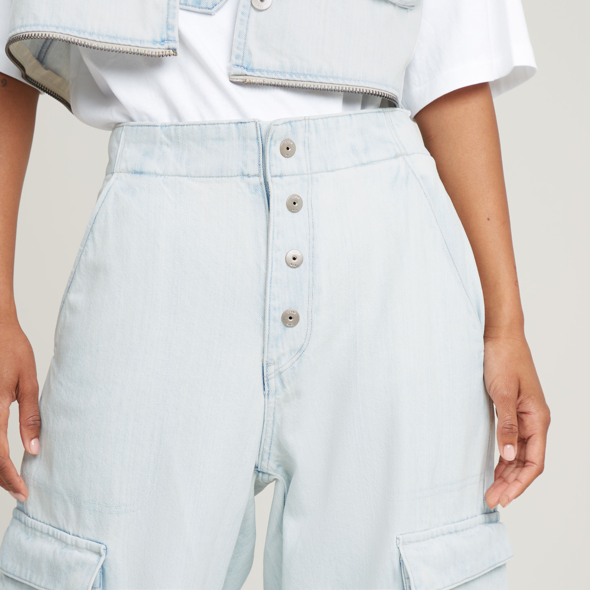 G-Star RAW Balloon Cargo Jeans Lichtblauw Dames