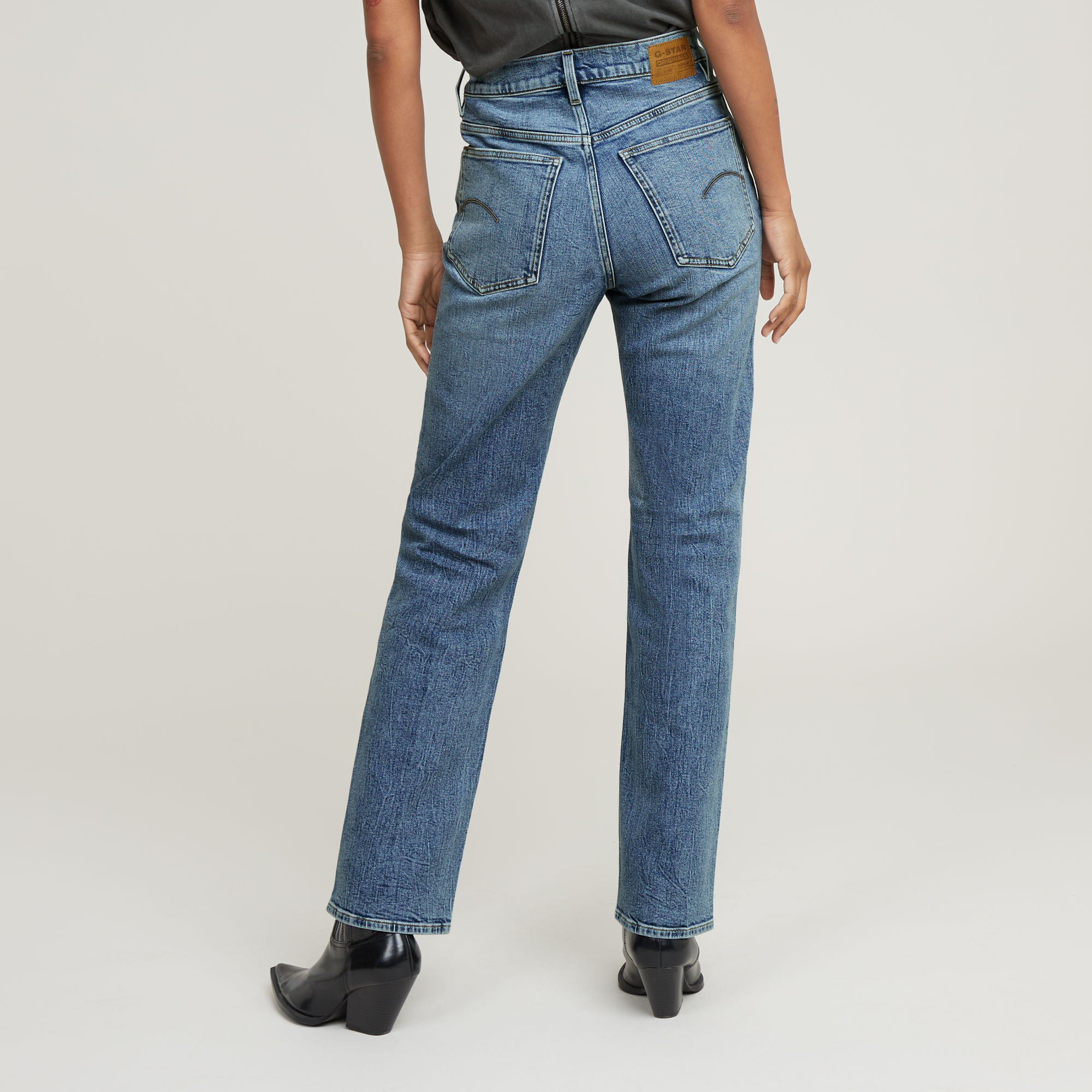 G-Star RAW Viktoria High Straight Jeans Midden blauw Dames
