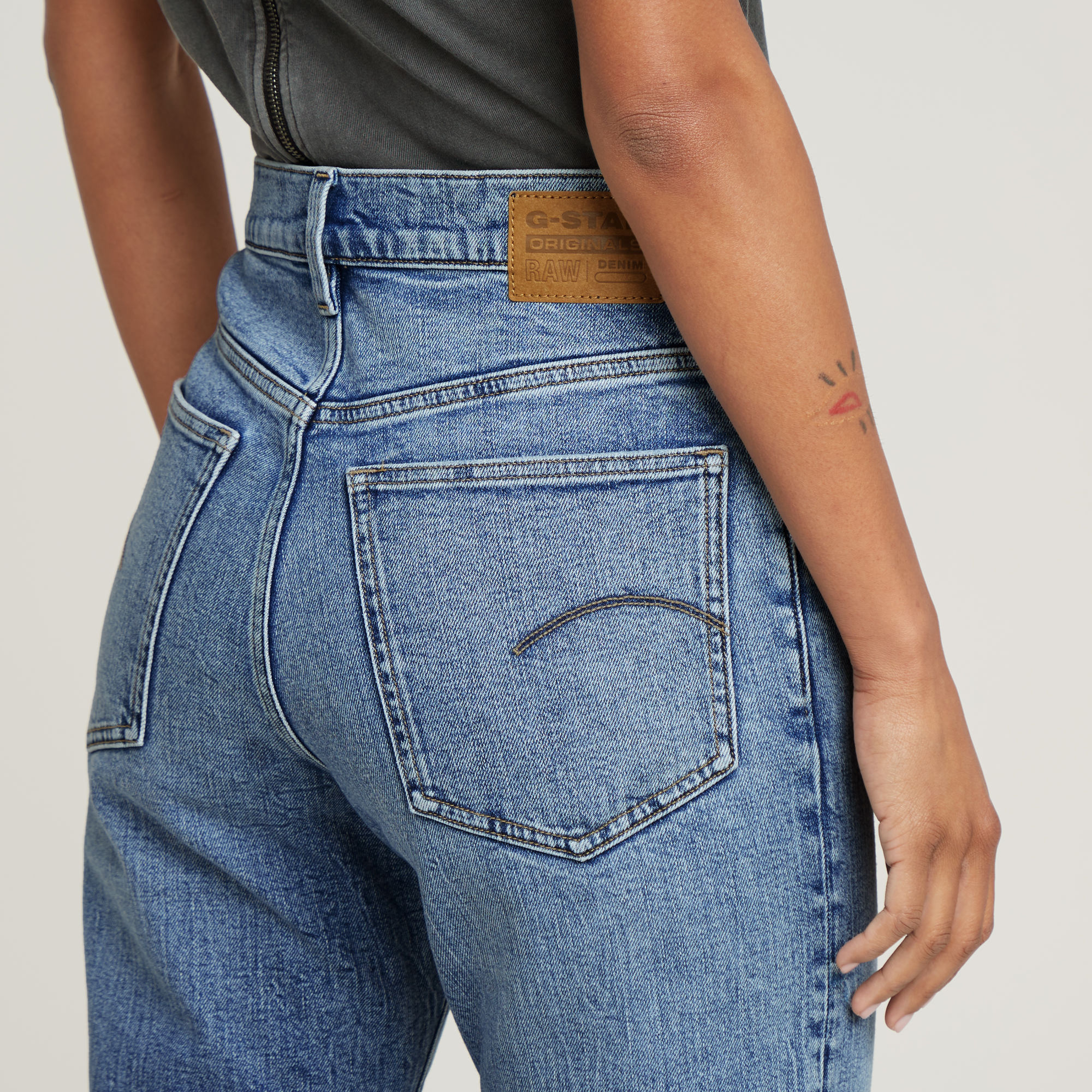 G-Star RAW Viktoria High Straight Jeans Midden blauw Dames