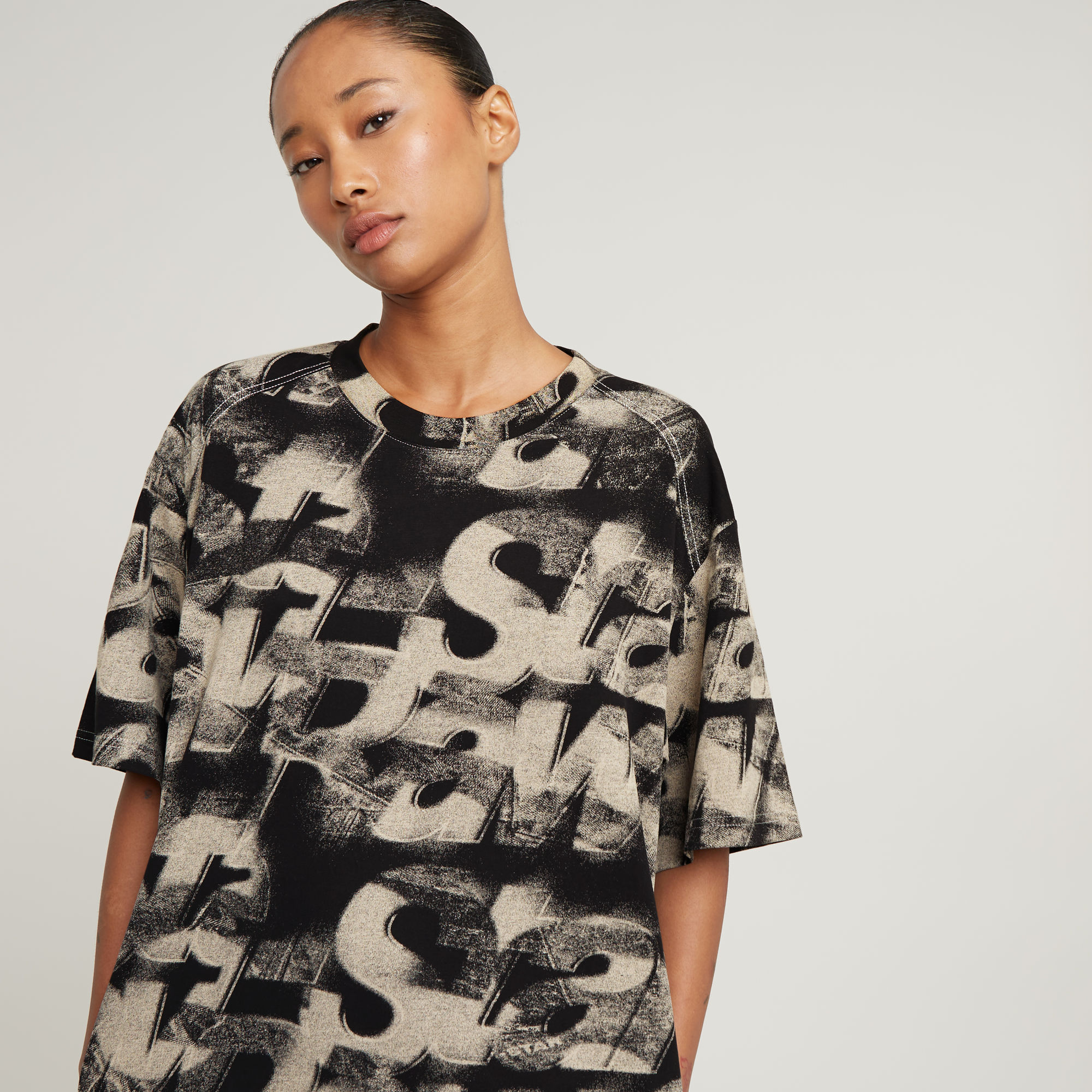 G-Star RAW Sprayed Letters Loose Jurk Meerkleurig Dames