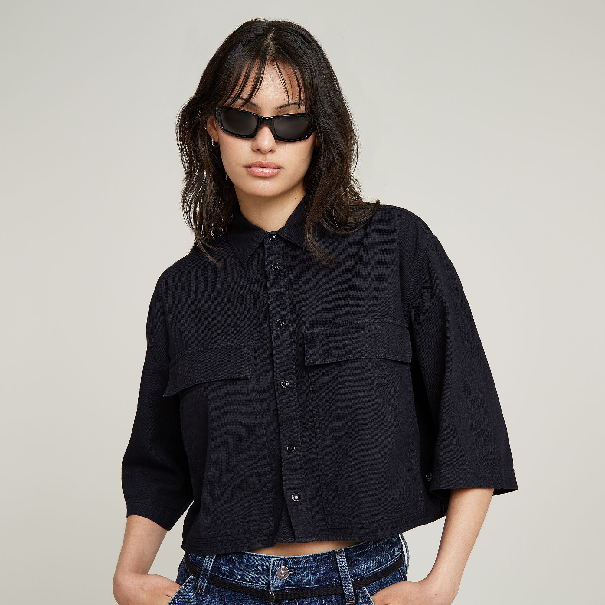 G-Star RAW Boxy Blouse Zwart Dames