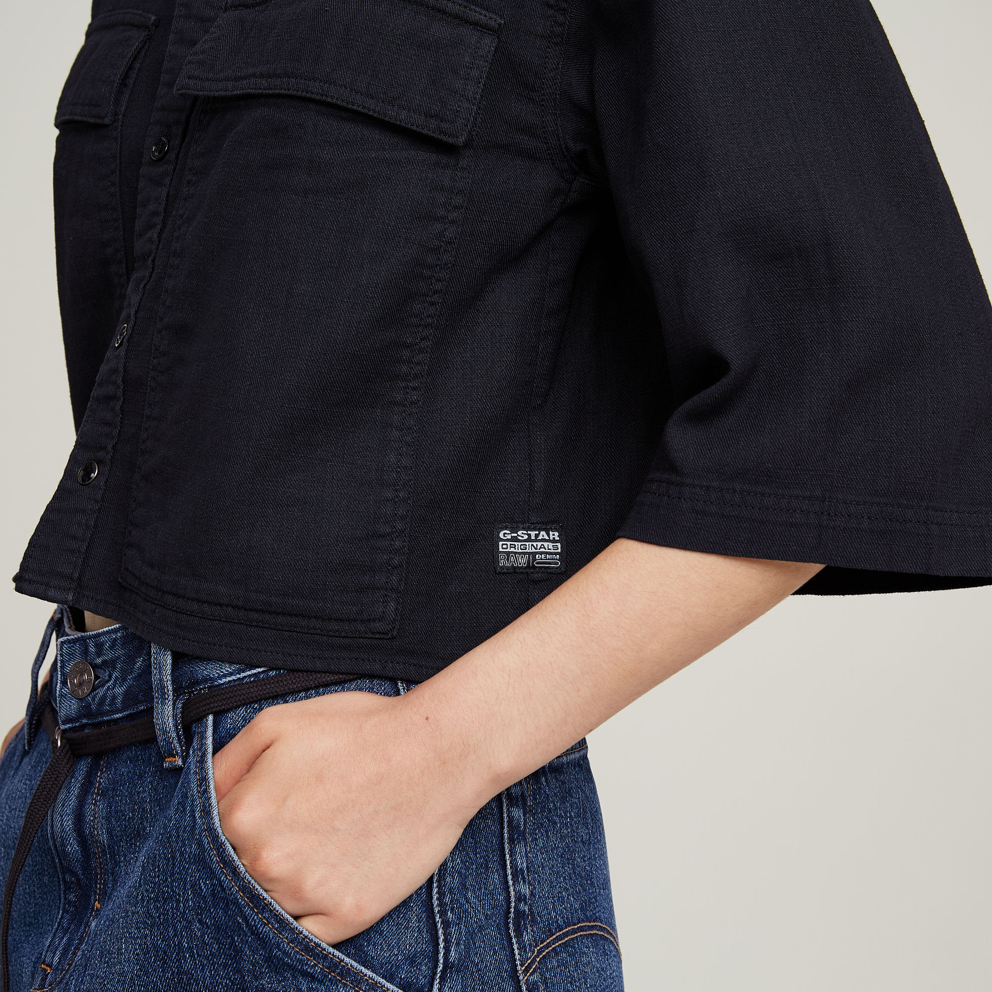 G-Star RAW Boxy Blouse Zwart Dames