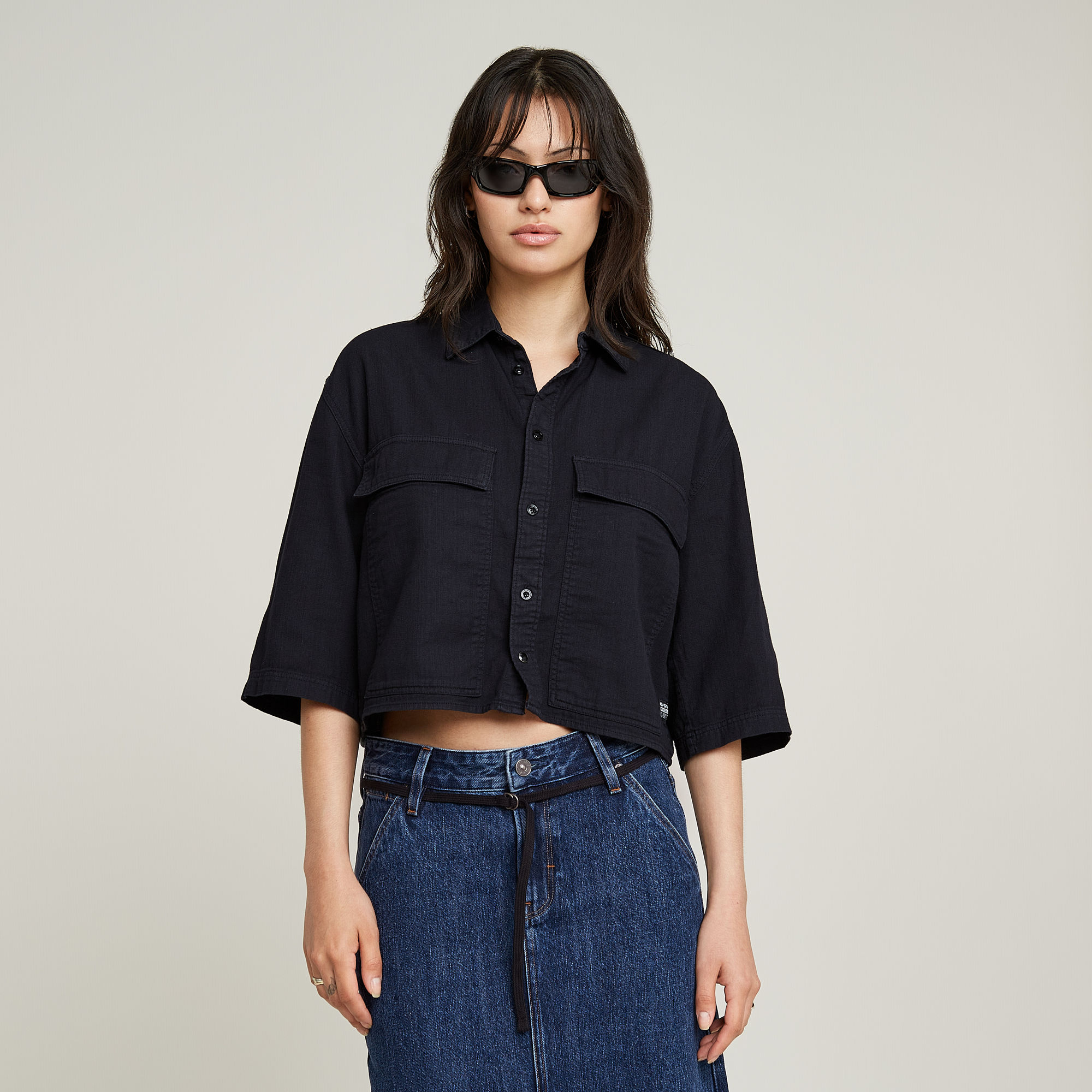 G-Star RAW Boxy Blouse - Zwart - Dames