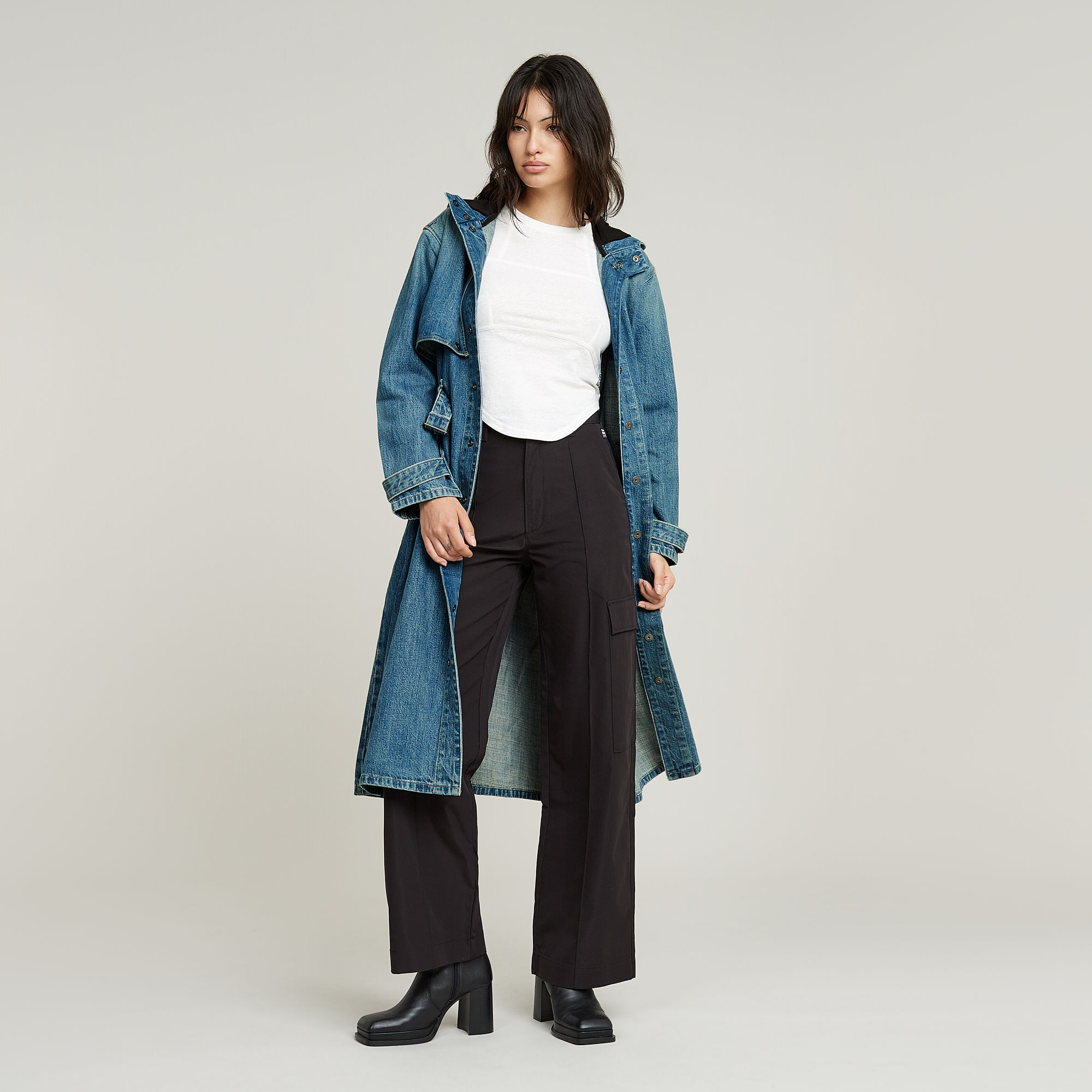 G-Star RAW Trench Regenjas Midden blauw Dames