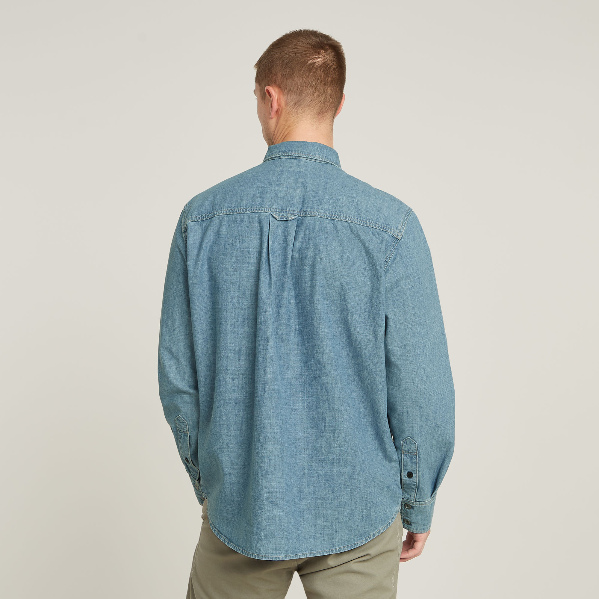 G-Star RAW Regular Denim Shirt Lichtblauw Heren