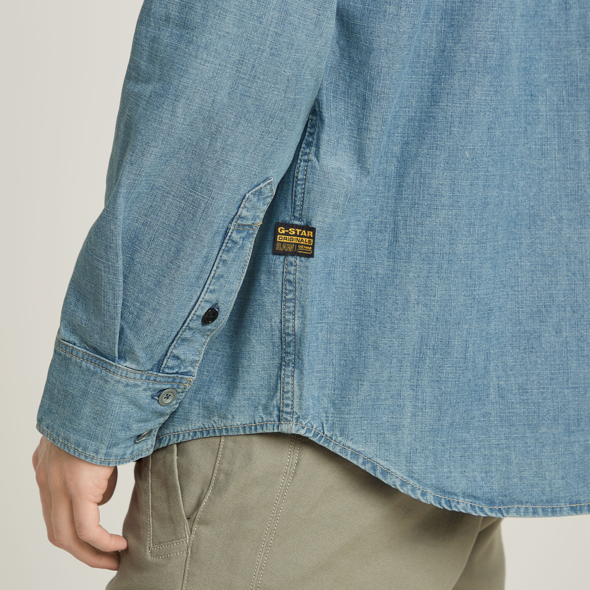 G-Star RAW Regular Denim Shirt Lichtblauw Heren