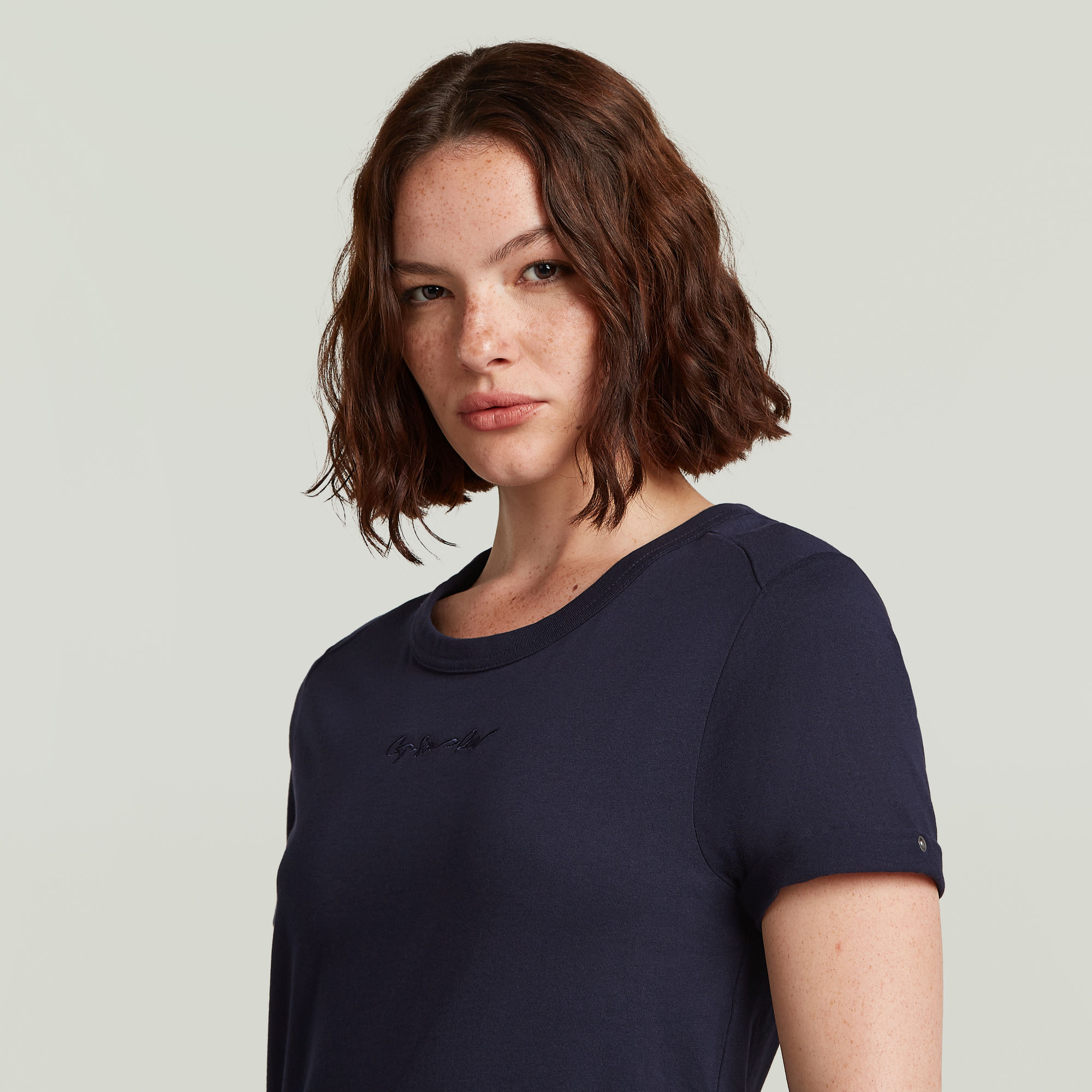 G-Star RAW Embro G-Script Logo Top Donkerblauw Dames