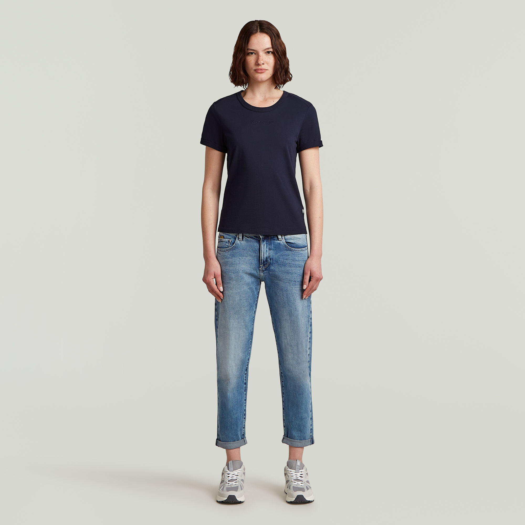 G-Star RAW Embro G-Script Logo Top Donkerblauw Dames
