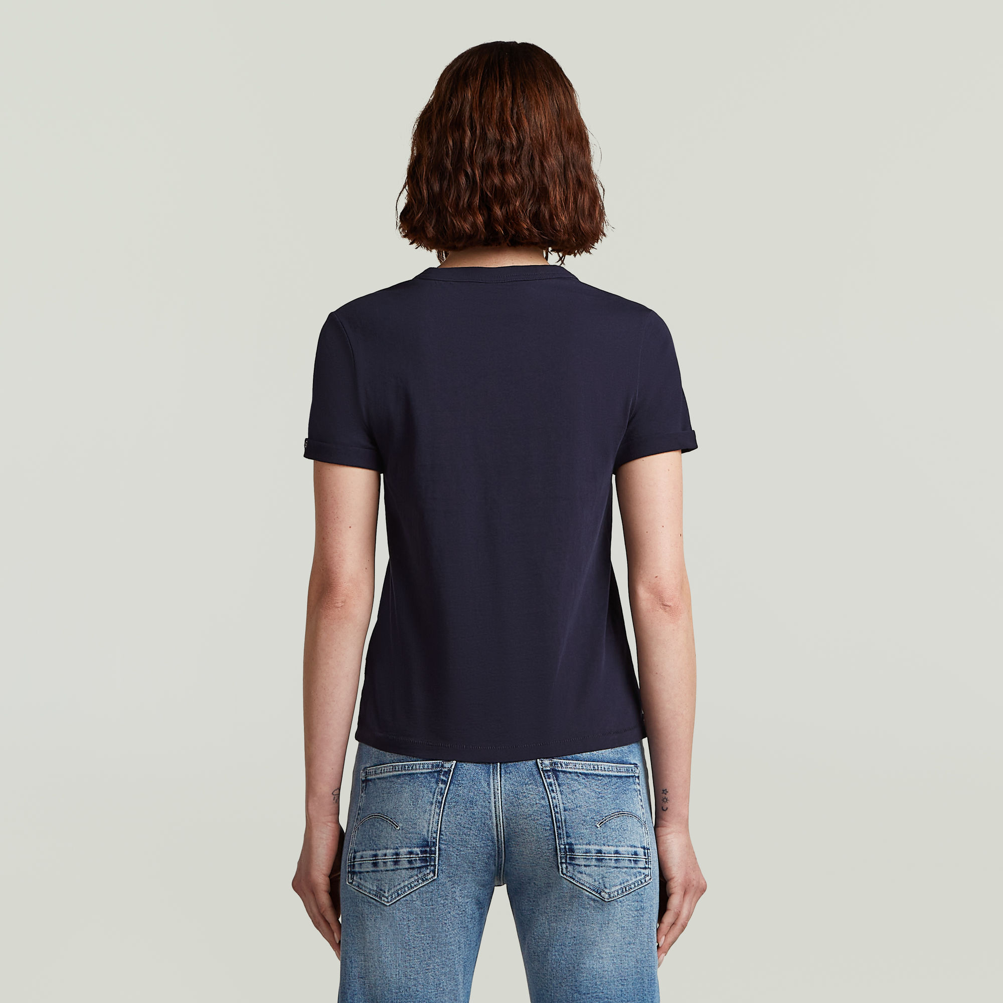 G-Star RAW Embro G-Script Logo Top Donkerblauw Dames
