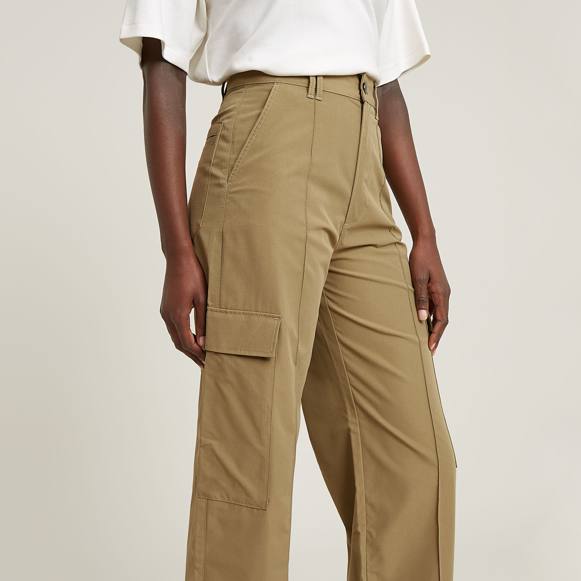 G-Star RAW High Waist Cargo Pant Groen Dames