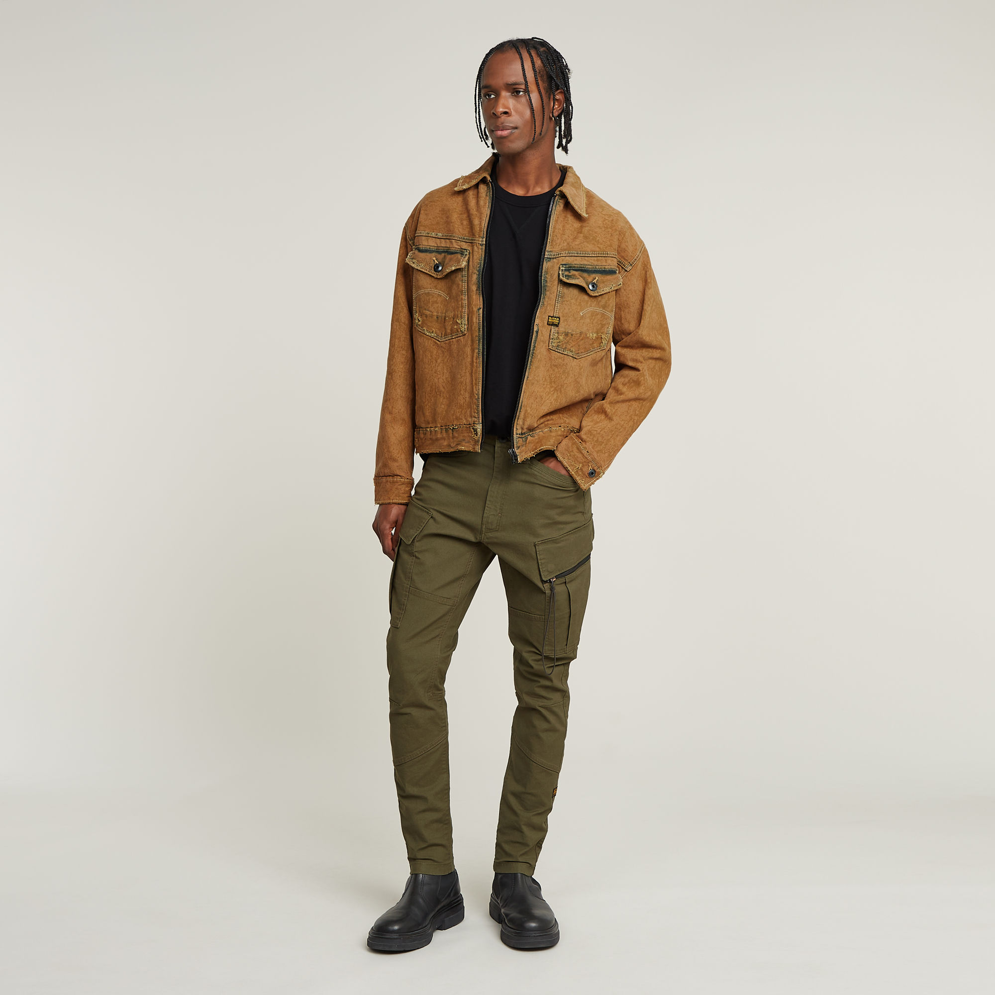 G-Star RAW Zip Pocket 3D Skinny Cargo Broek 2.0 Groen Heren