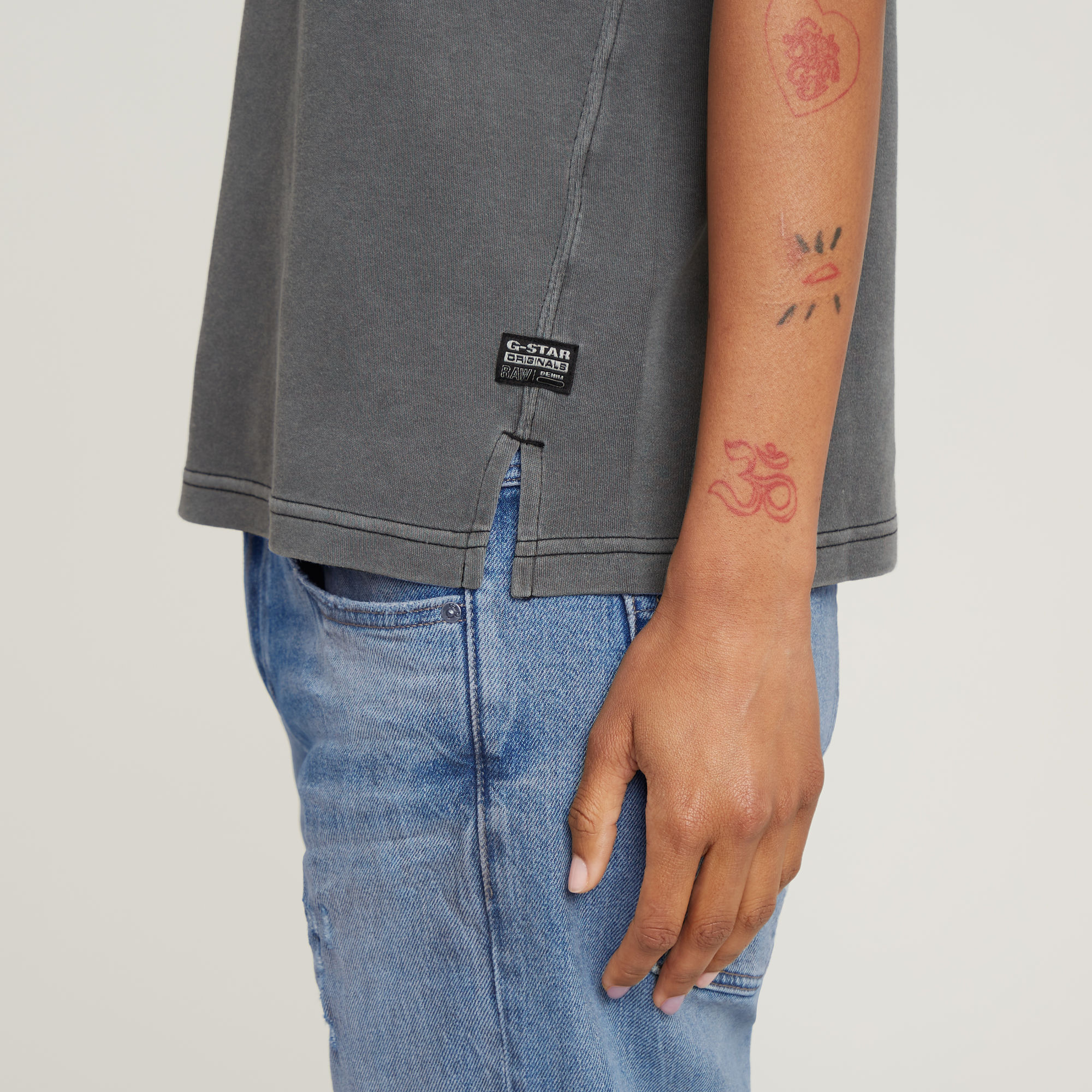 G-Star RAW Overdyed Constructed Top Zwart Dames