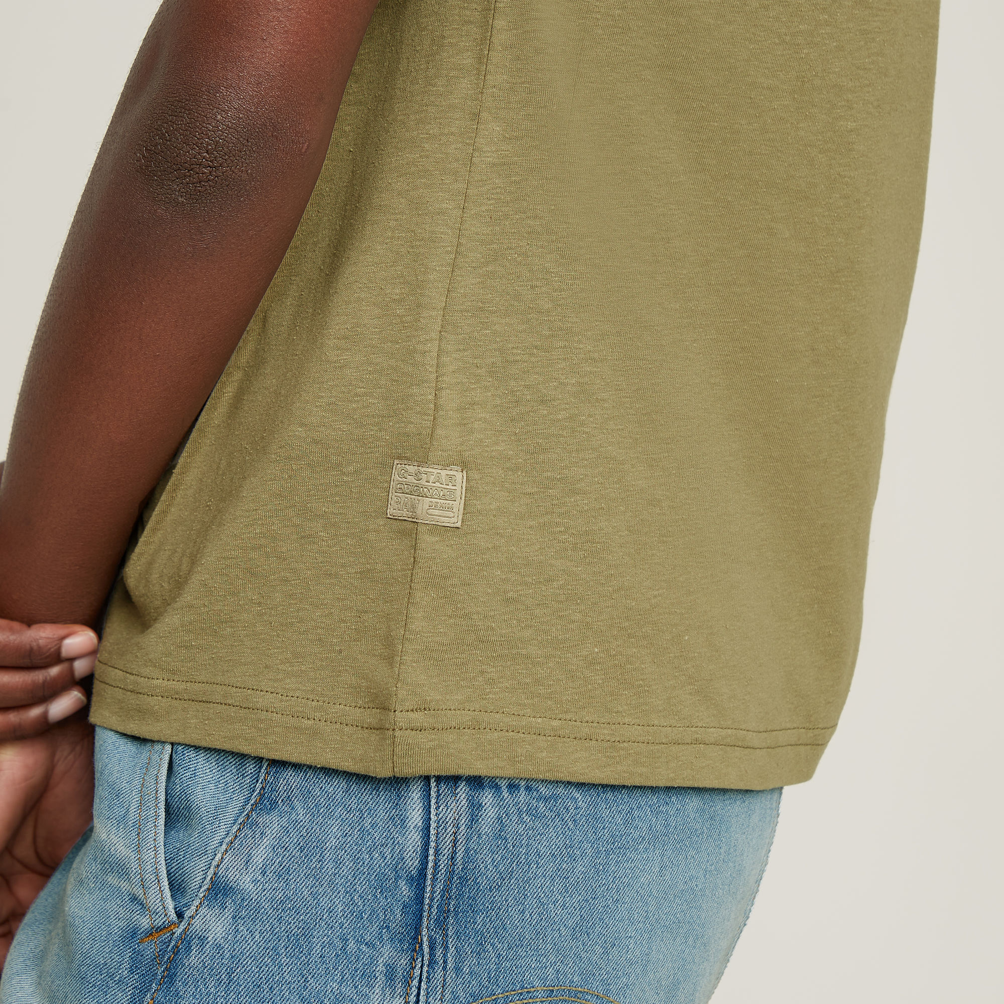 G-Star RAW Open V-Hals Relaxed Top Groen Dames