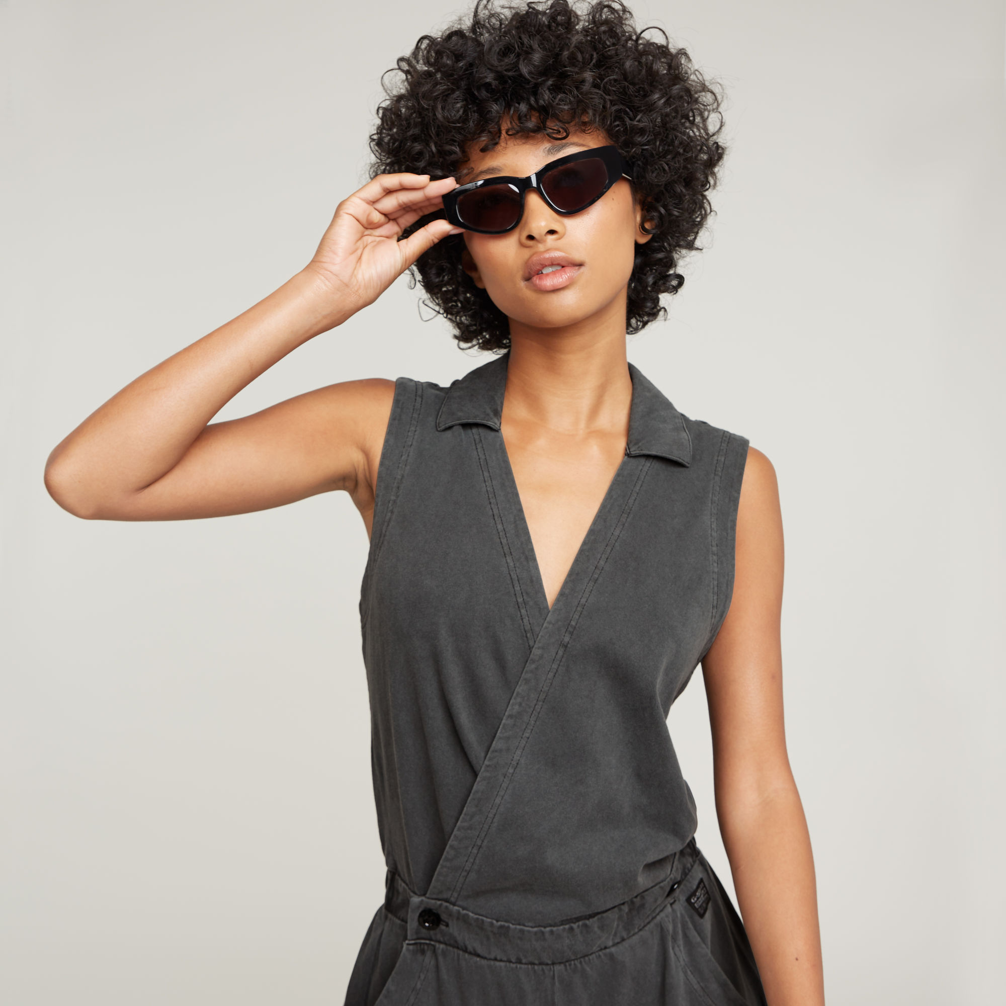 G-Star RAW Wrap Jumpsuit Zwart Dames