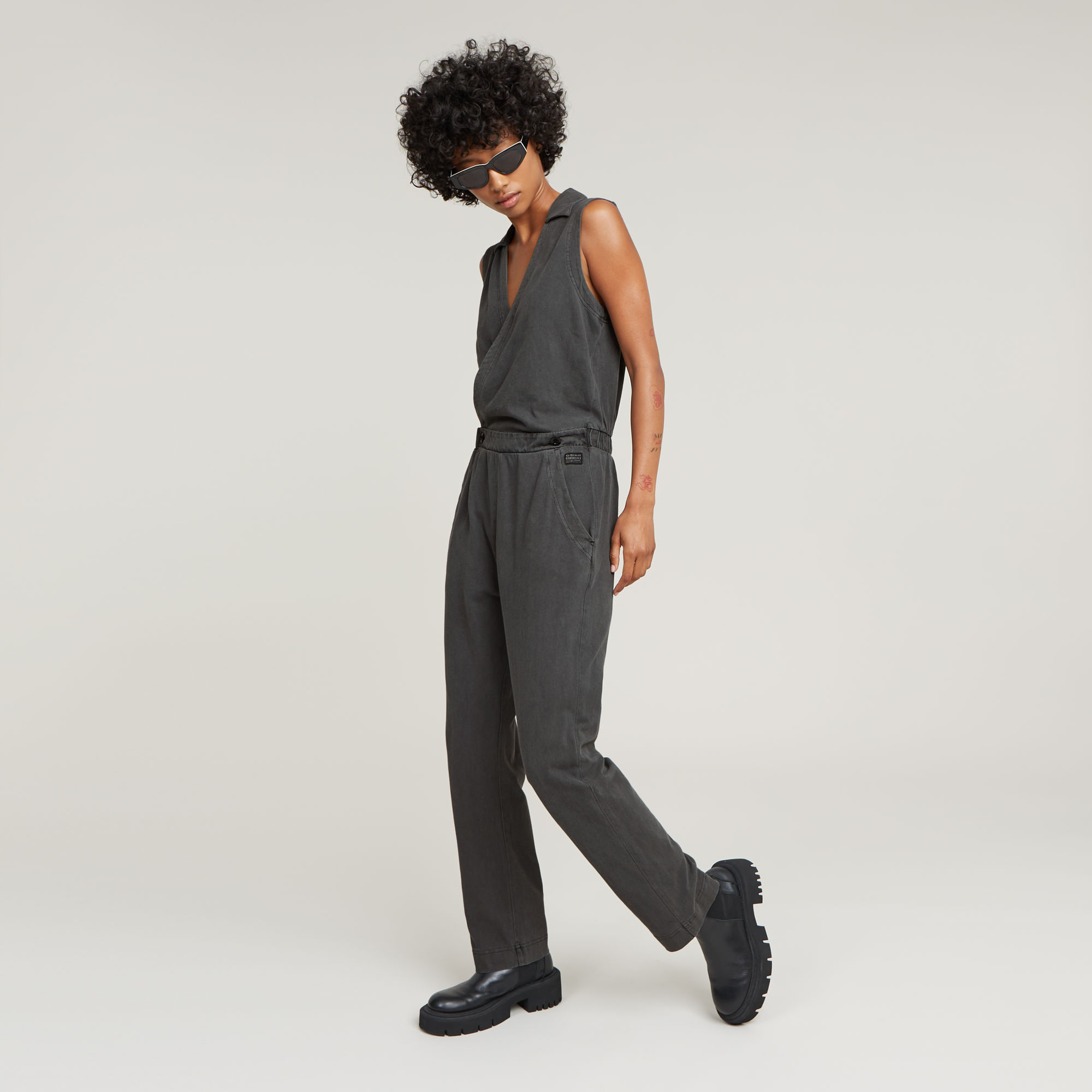 G-Star RAW Wrap Jumpsuit Zwart Dames