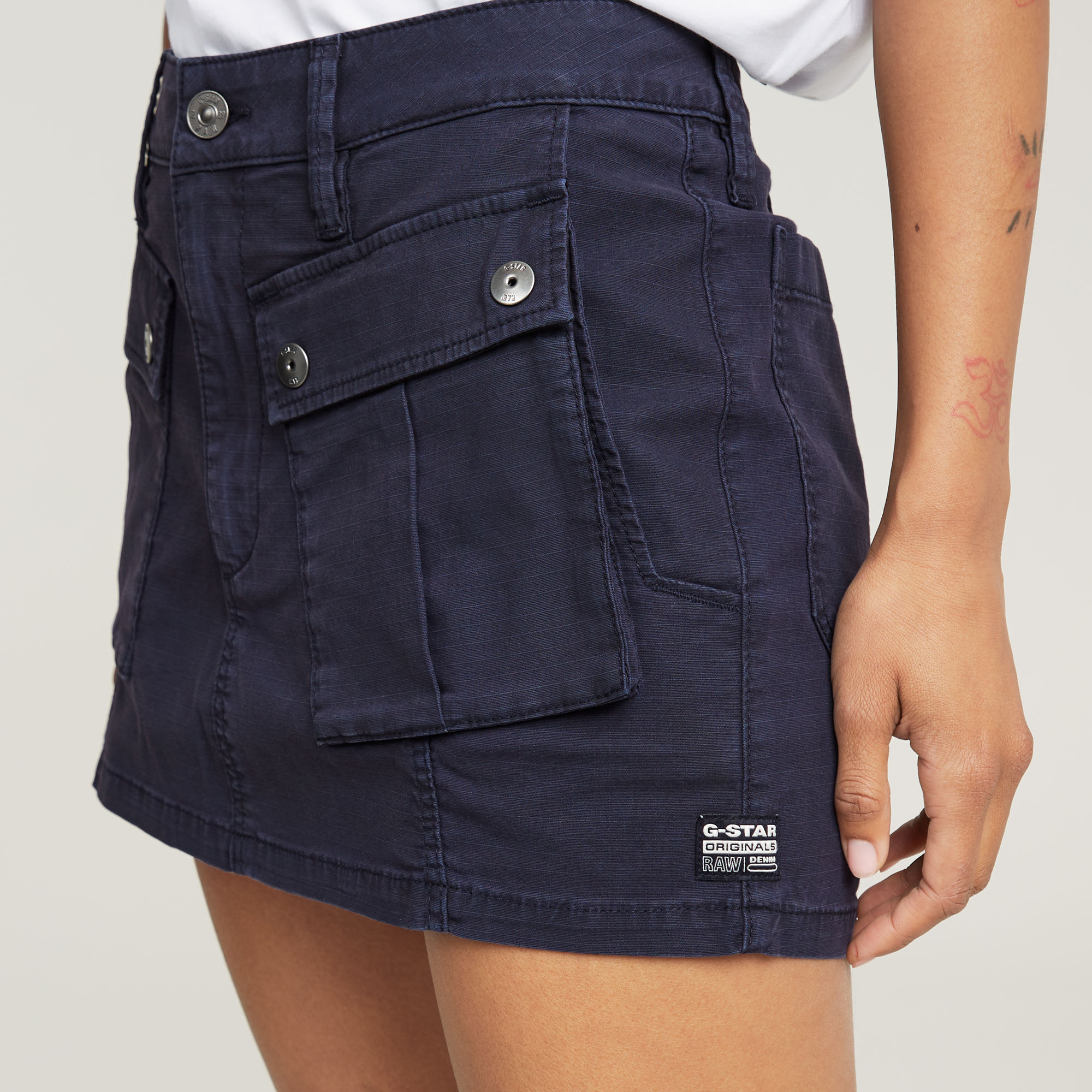 G-Star RAW Minirok Cargo Donkerblauw Dames