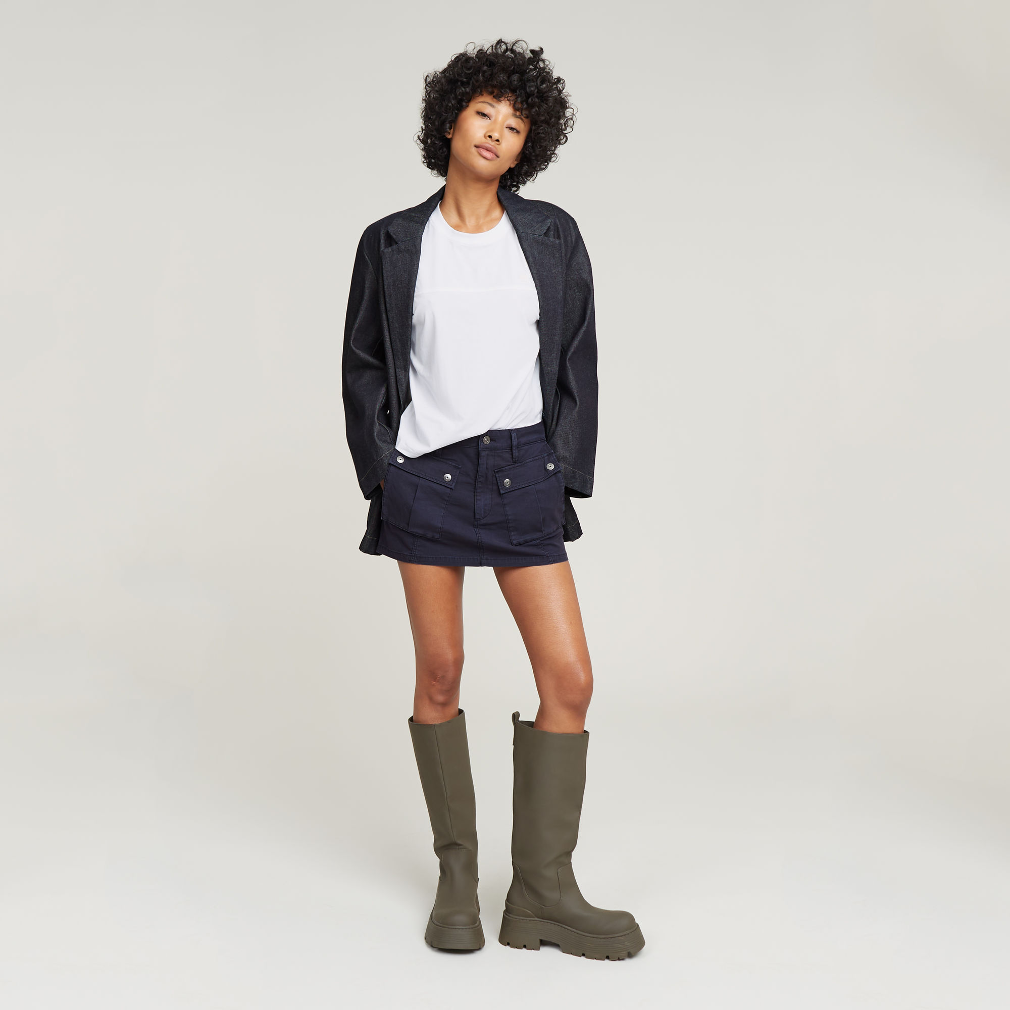 G-Star RAW Minirok Cargo Donkerblauw Dames